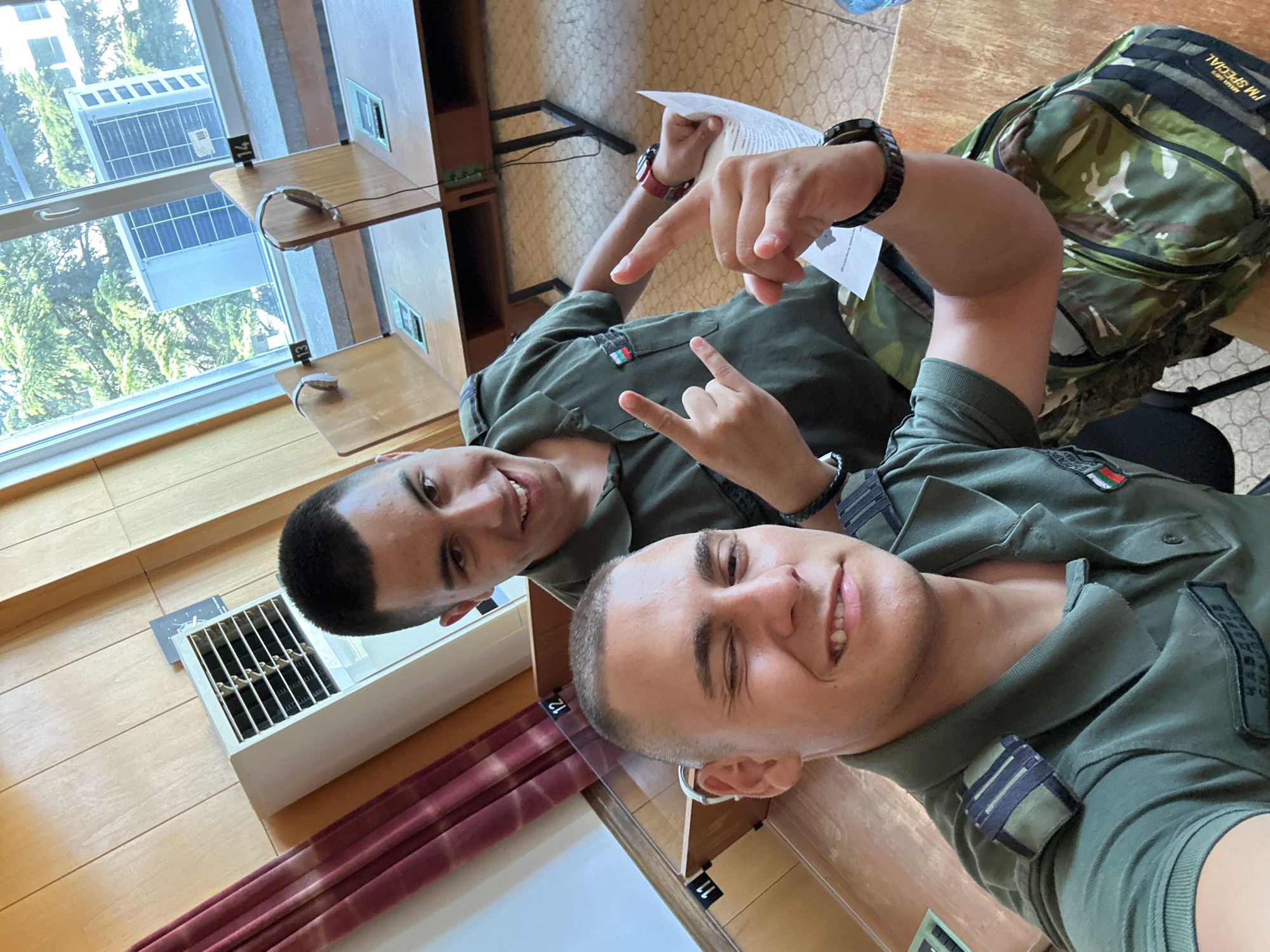 Selfie at a military training facility in Samovodene, Bulgaria