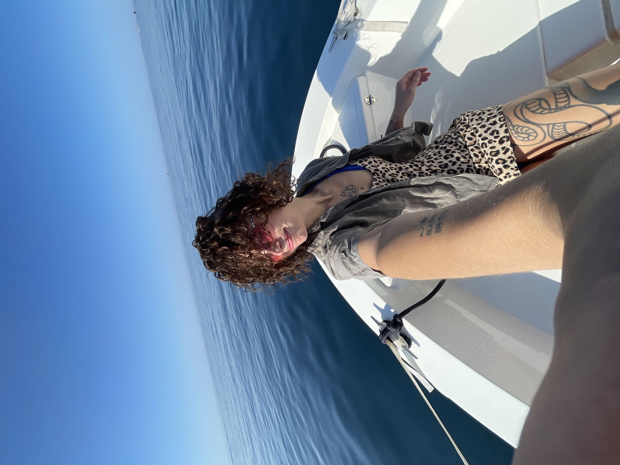On a boat off the Budva coast, Montenegro