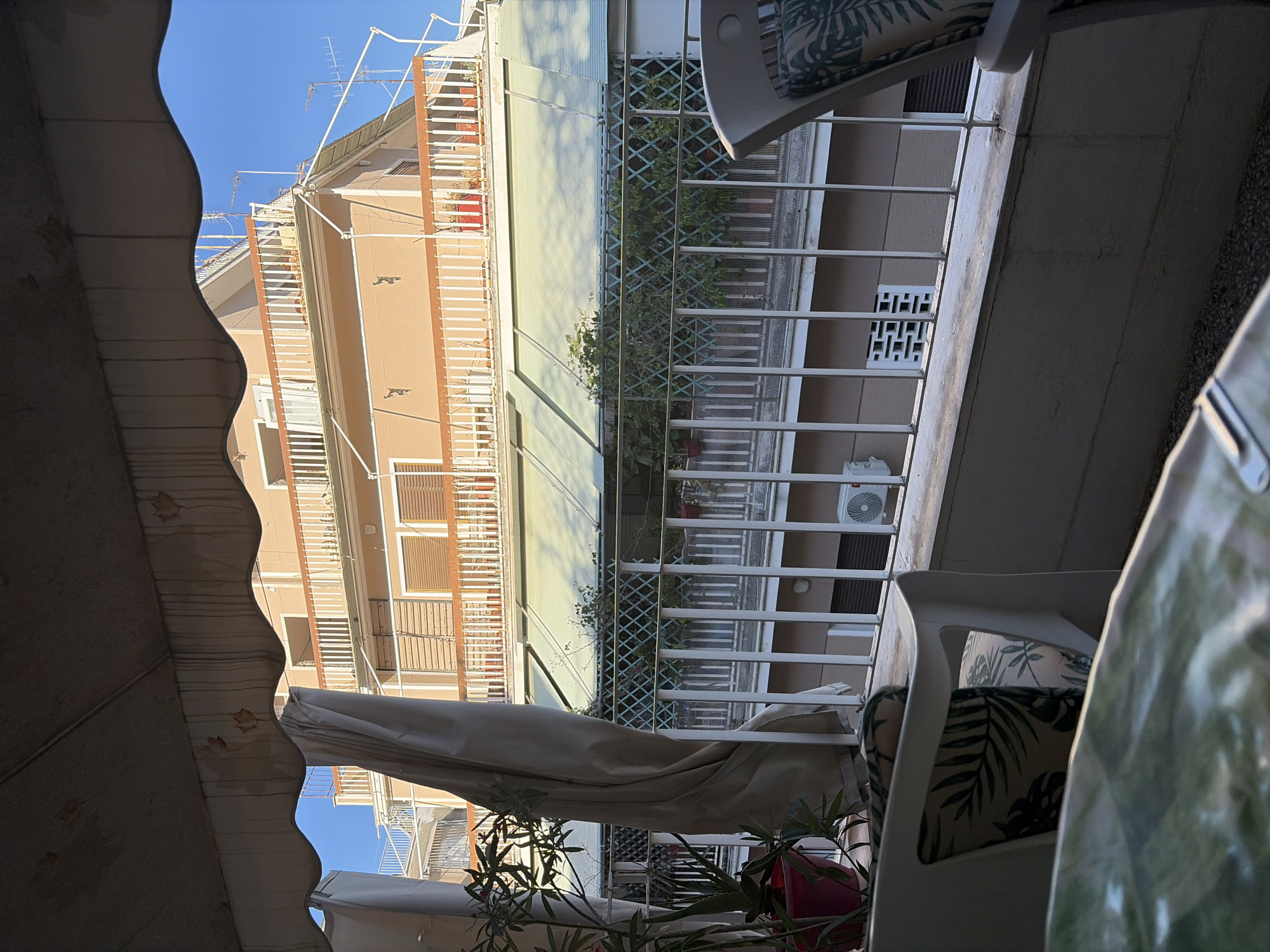Athens balcony life: plants, street views, and quiet morning details