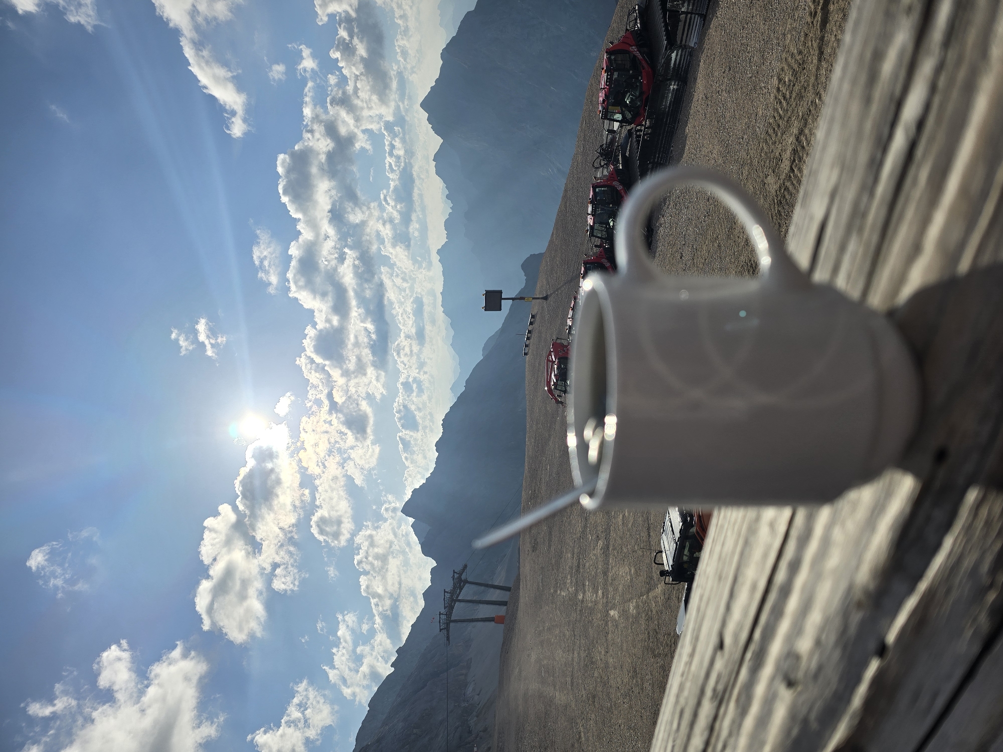 Coffee and peaks: morning at the Zugspitze