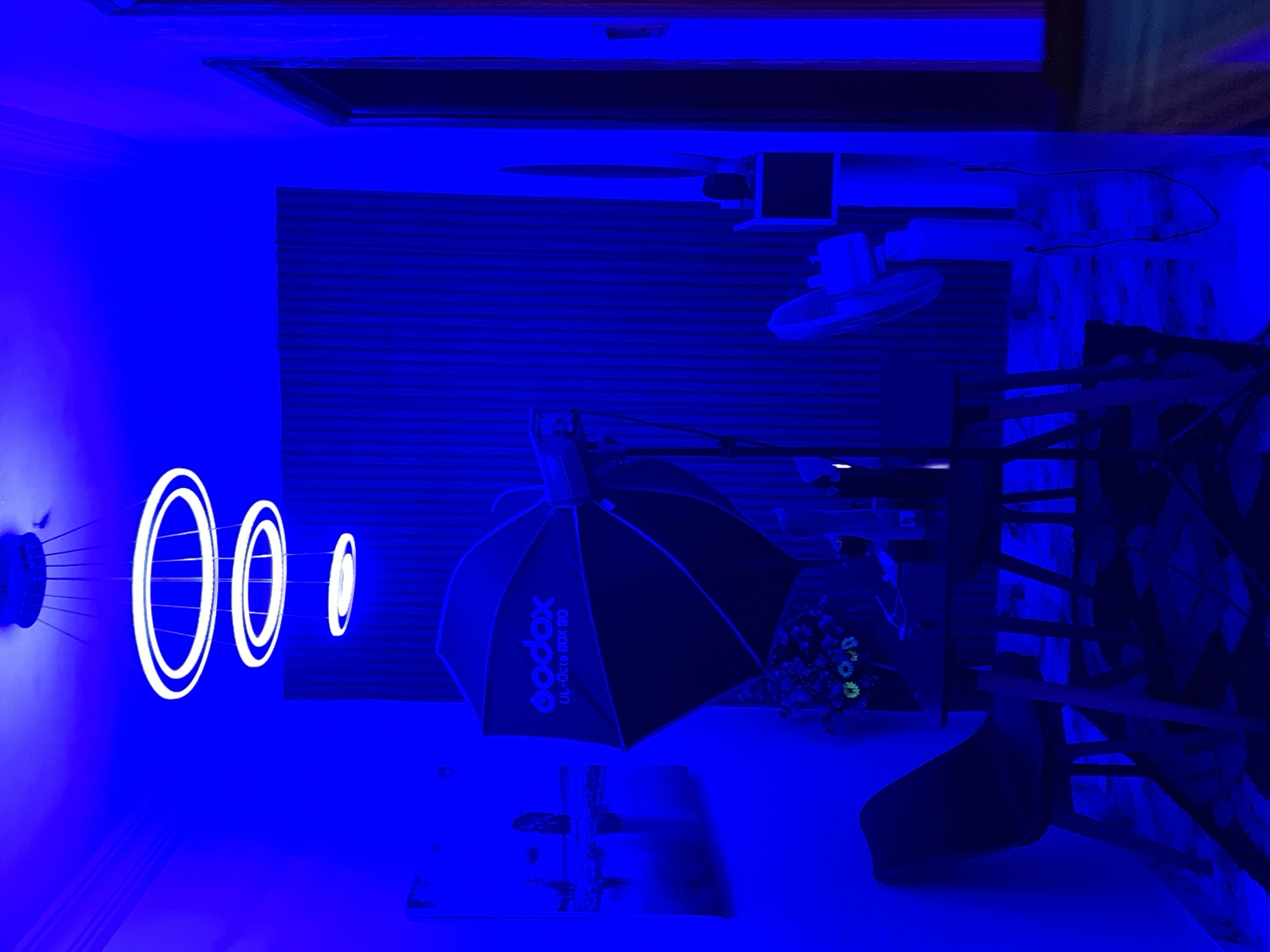 Professional lighting setup documented in Ikorodu studio space