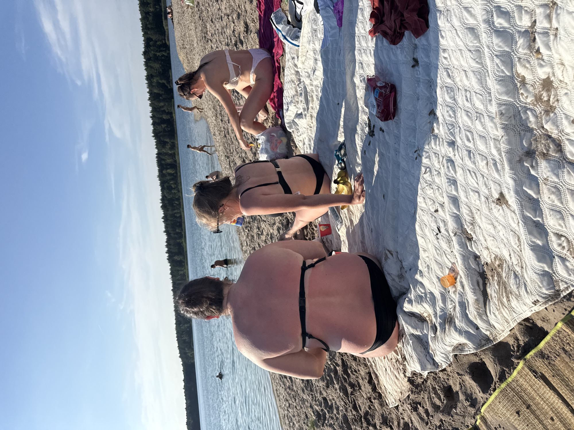 Lazy summer afternoon at Lommel's sandy lakeside beach