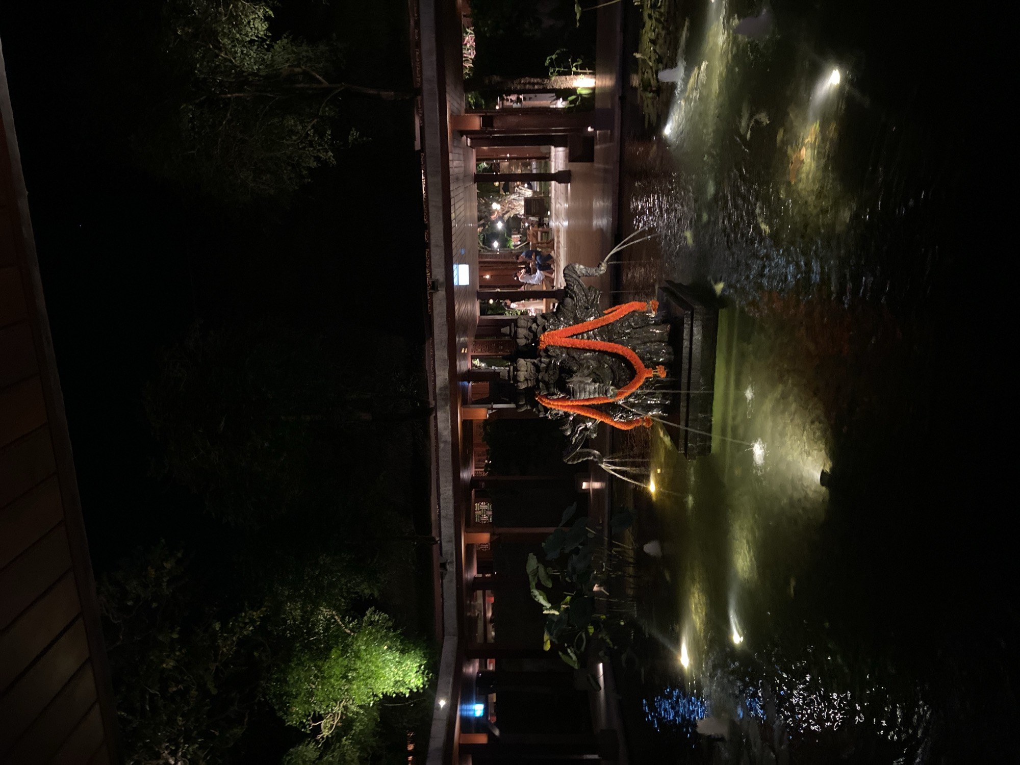 Restaurant with water feature documented in Denpasar, Indonesia