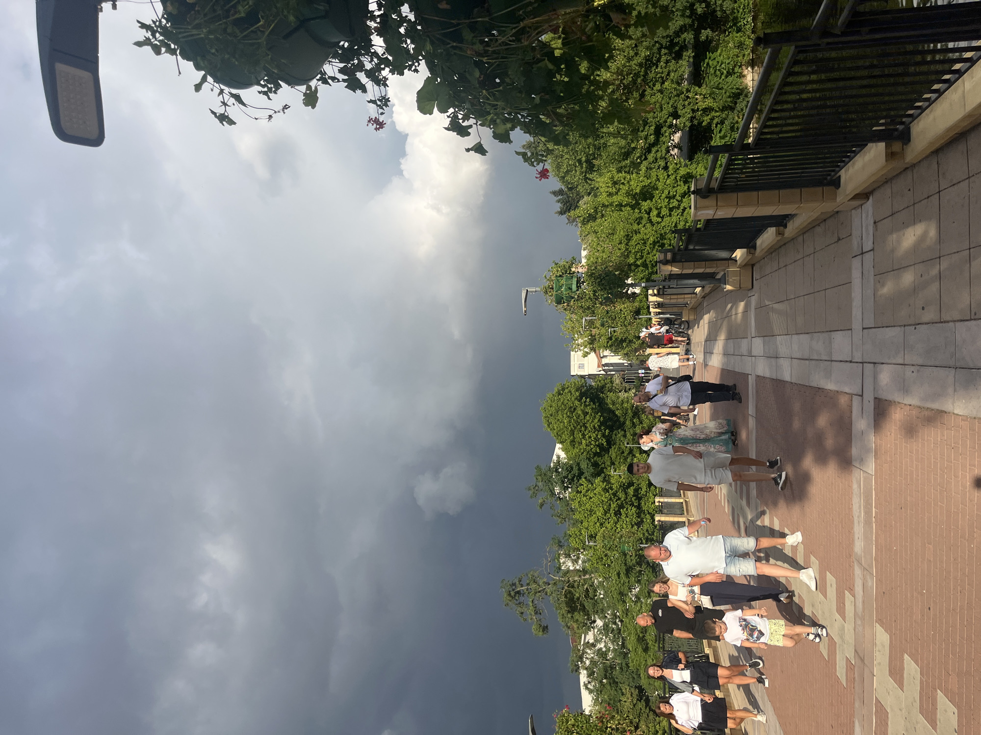 Waterfront park walk near Hotel Fundzha on a stormy afternoon