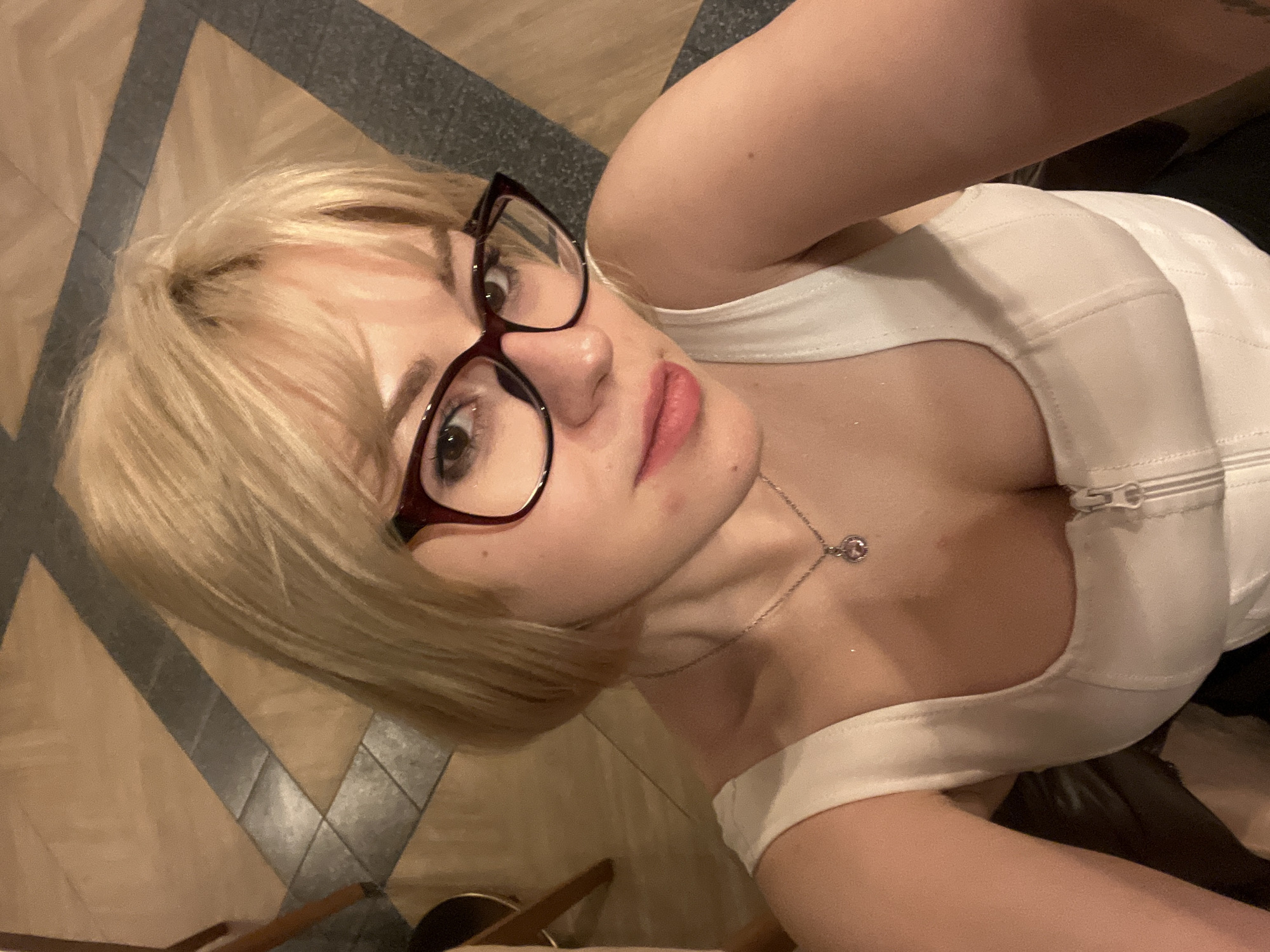 Woman takes selfies during dinner at Montenegro restaurant
