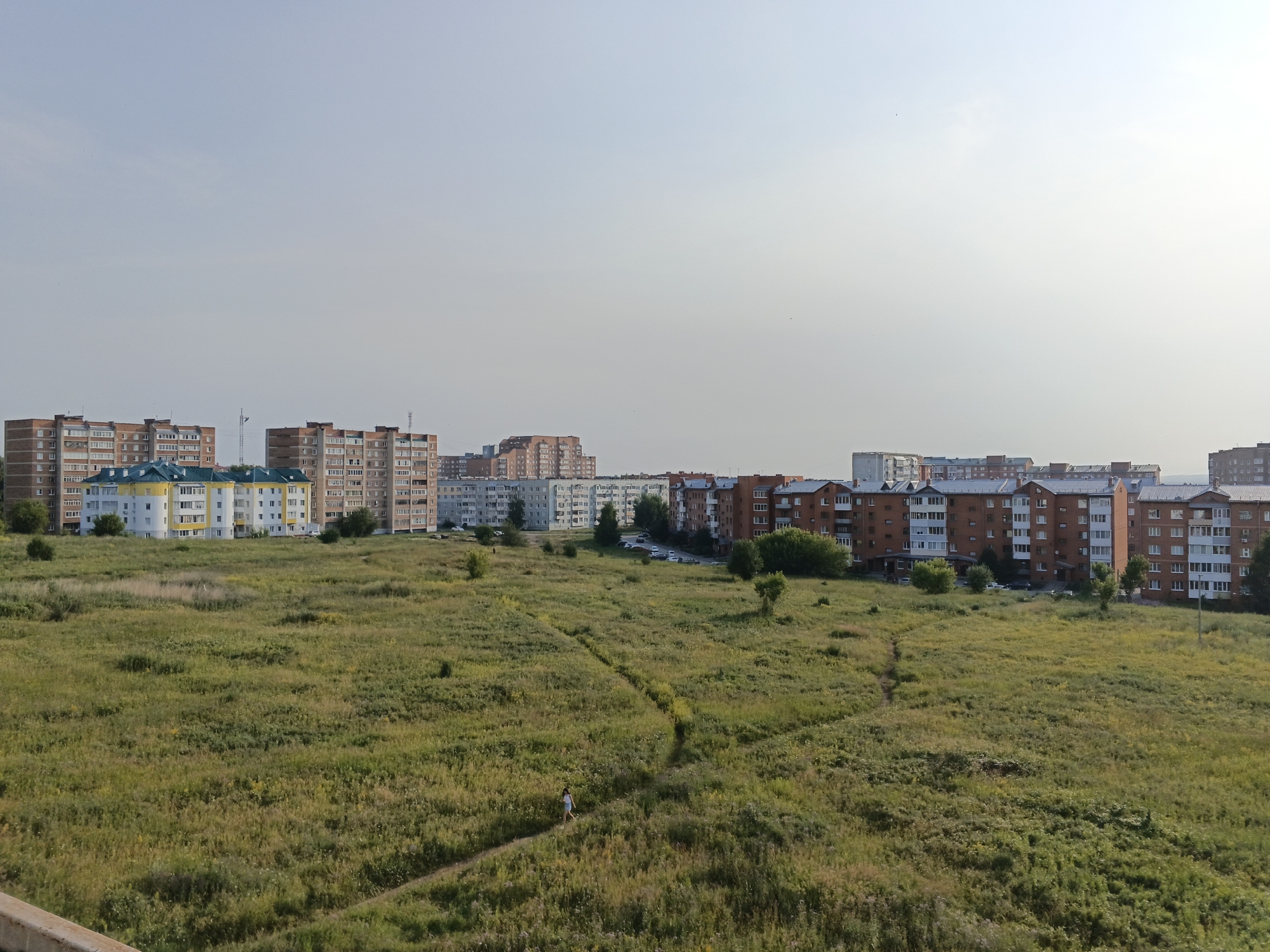 Yurga outskirts: overgrown fields and rooftop views