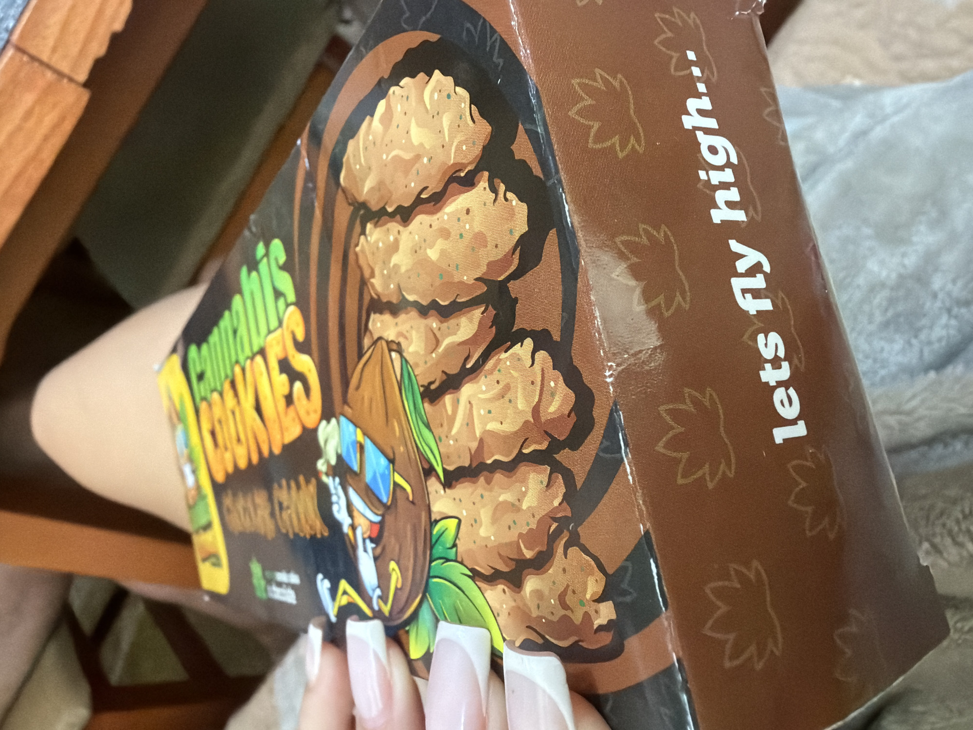 Everyday moments documented in Burgas including cannabis cookies display