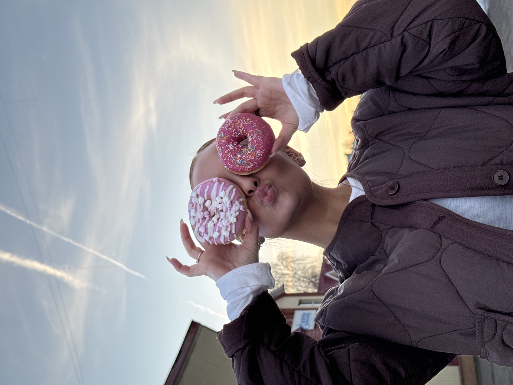 Woman takes multiple selfies around Chaikovsky, Russia