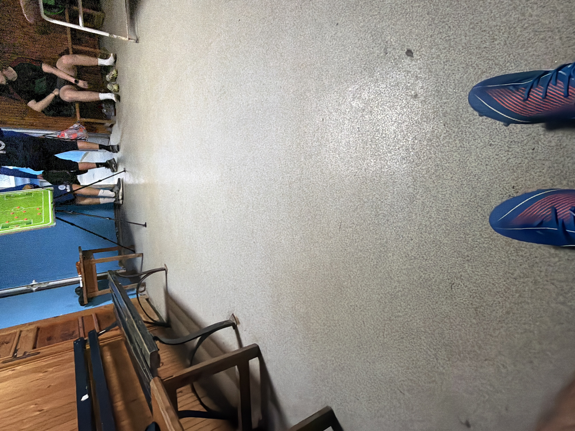 Team gathering photographed in Targovishte locker room