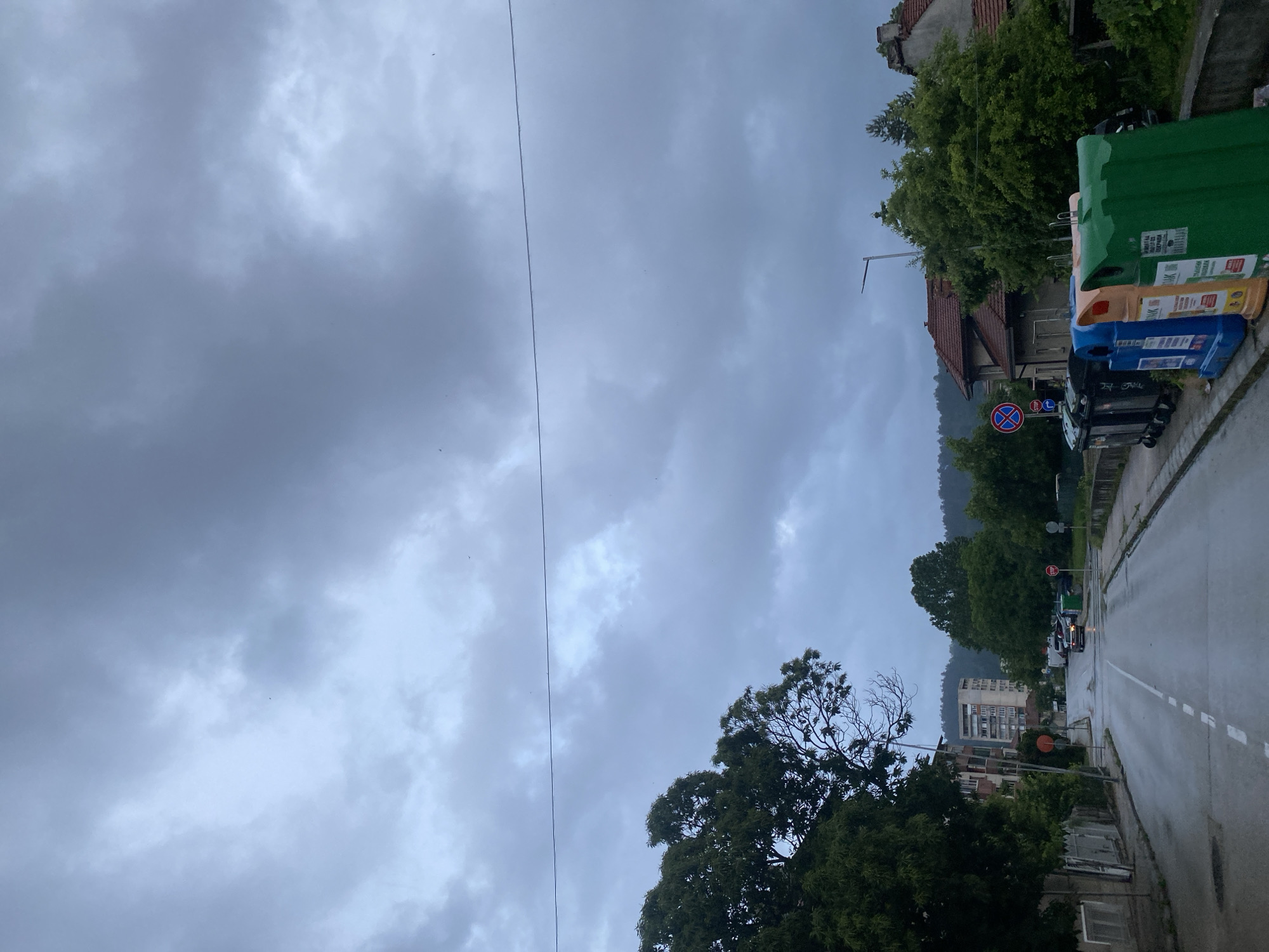 Wet streets observed in Troyan, Bulgaria after rainfall