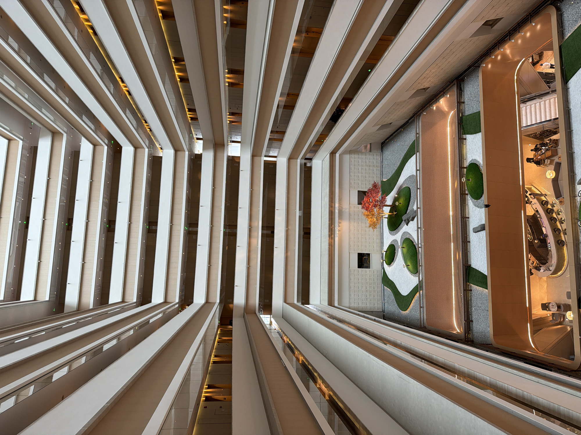 Building atrium architecture documented in Haizhu District, China