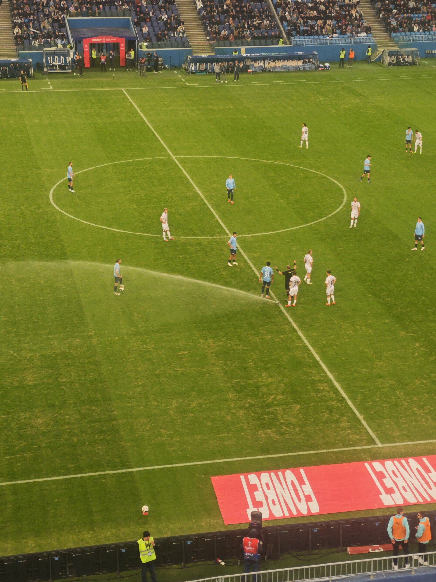 Soccer match draws crowds to Novokuybyshevsk stadium