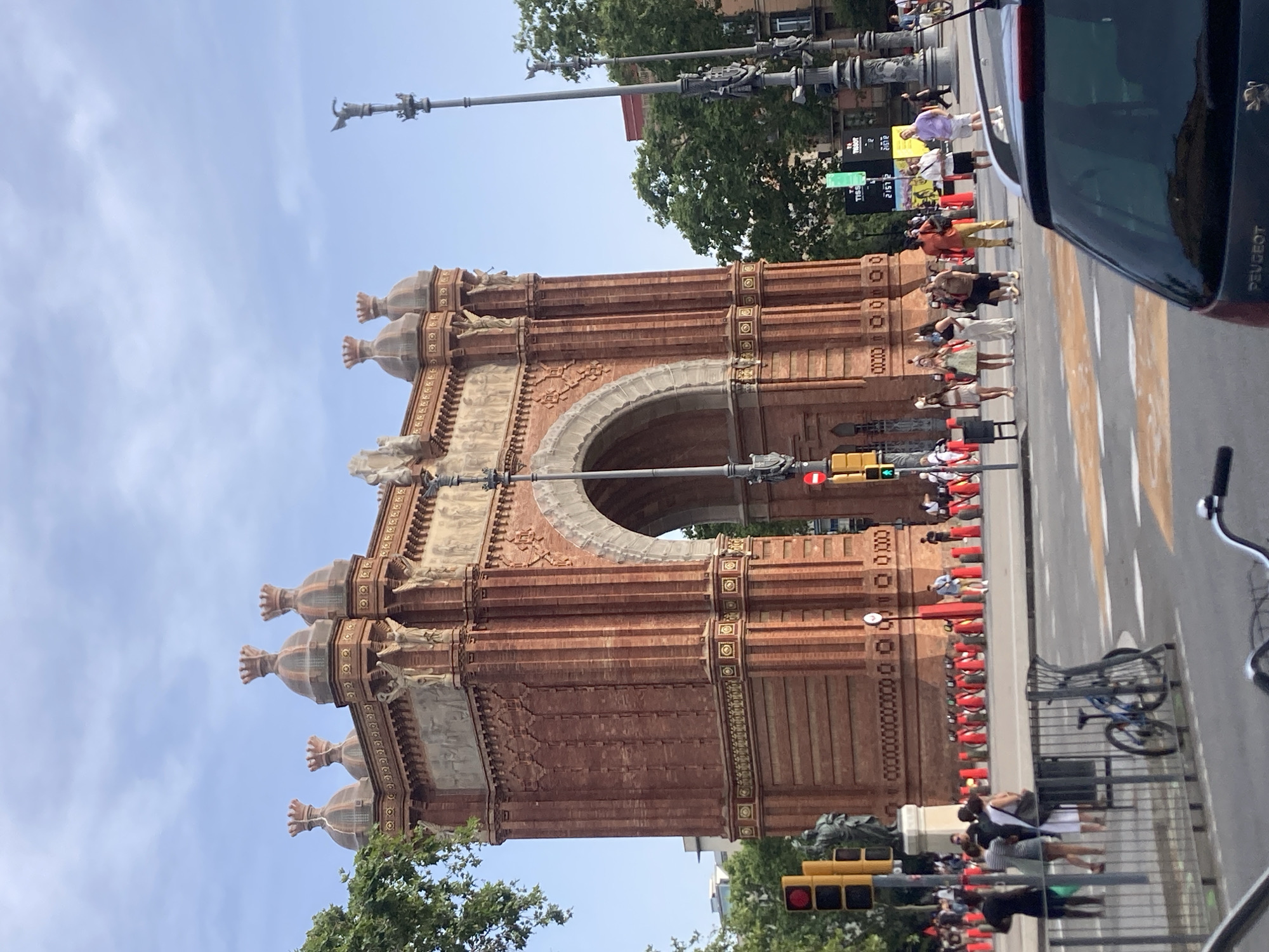 Skateboarding and breakdancing event at Arc de Triomf, Barcelona
