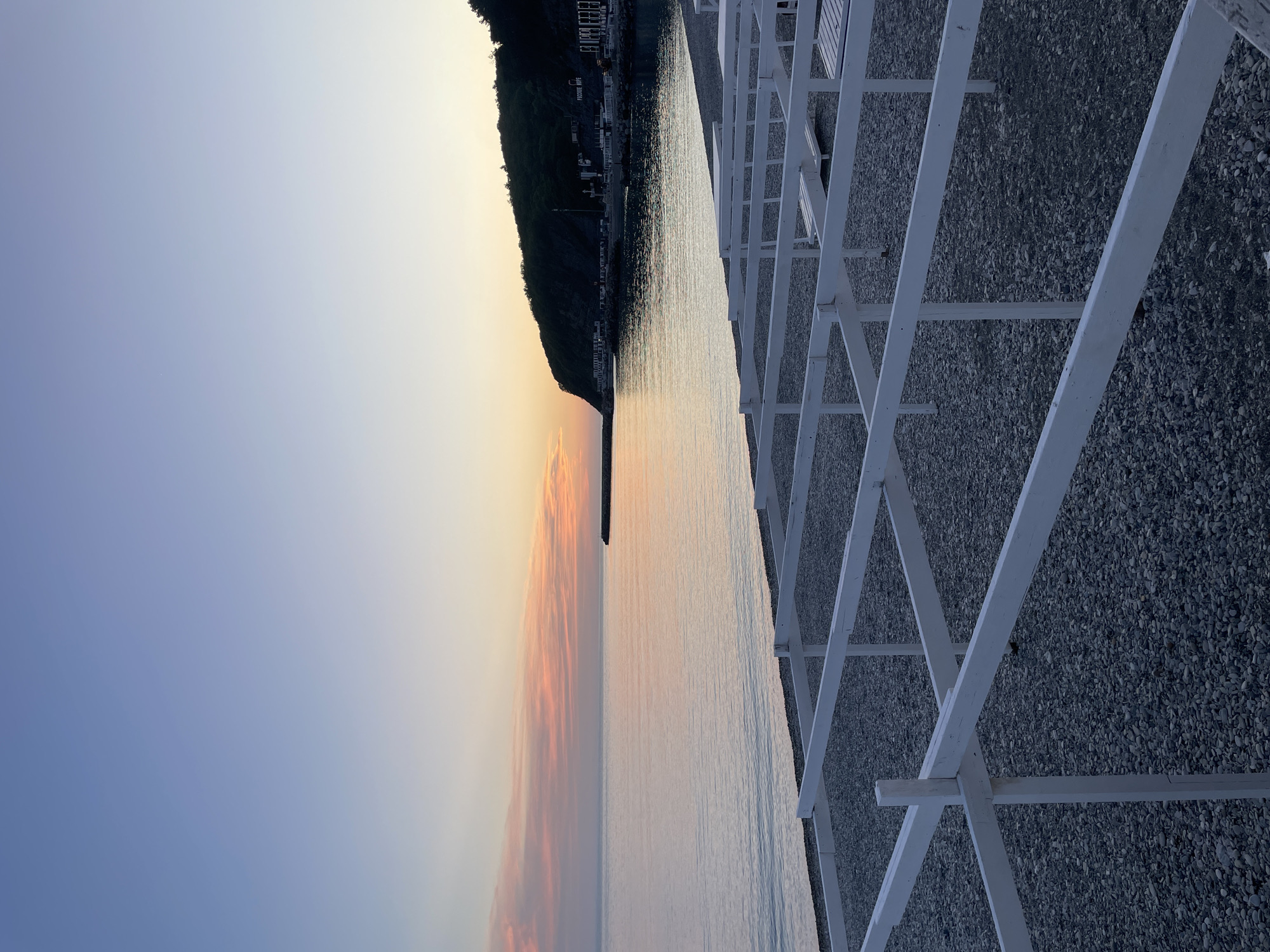 Coastal sunset scene documented in Olginka, Russia