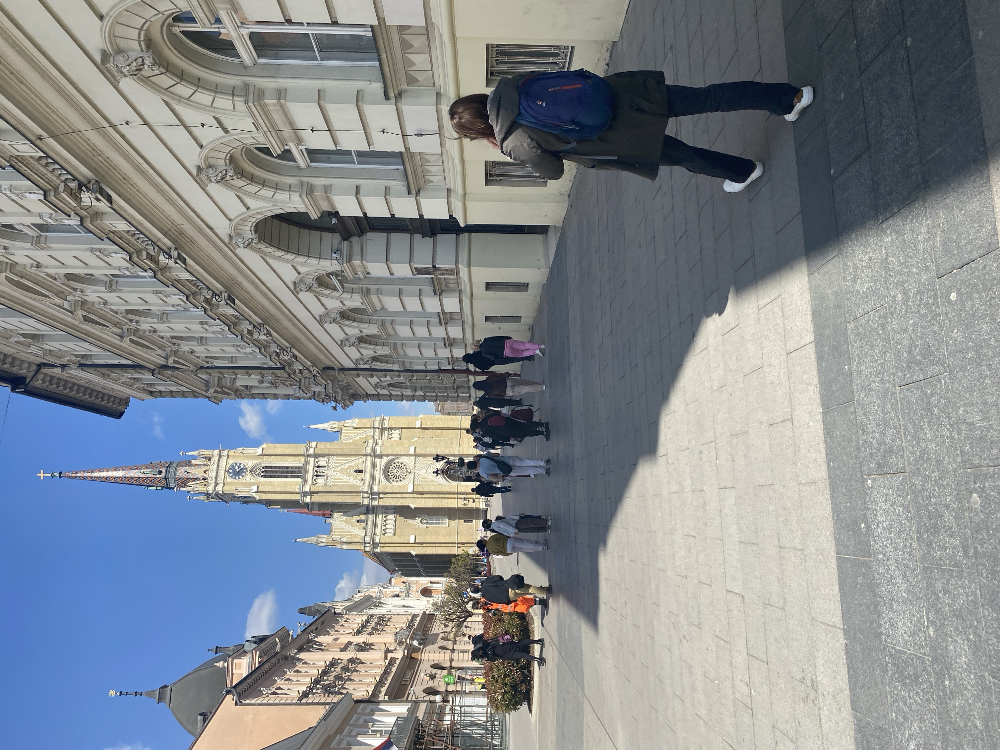 Routine urban life documented across Novi Sad city center