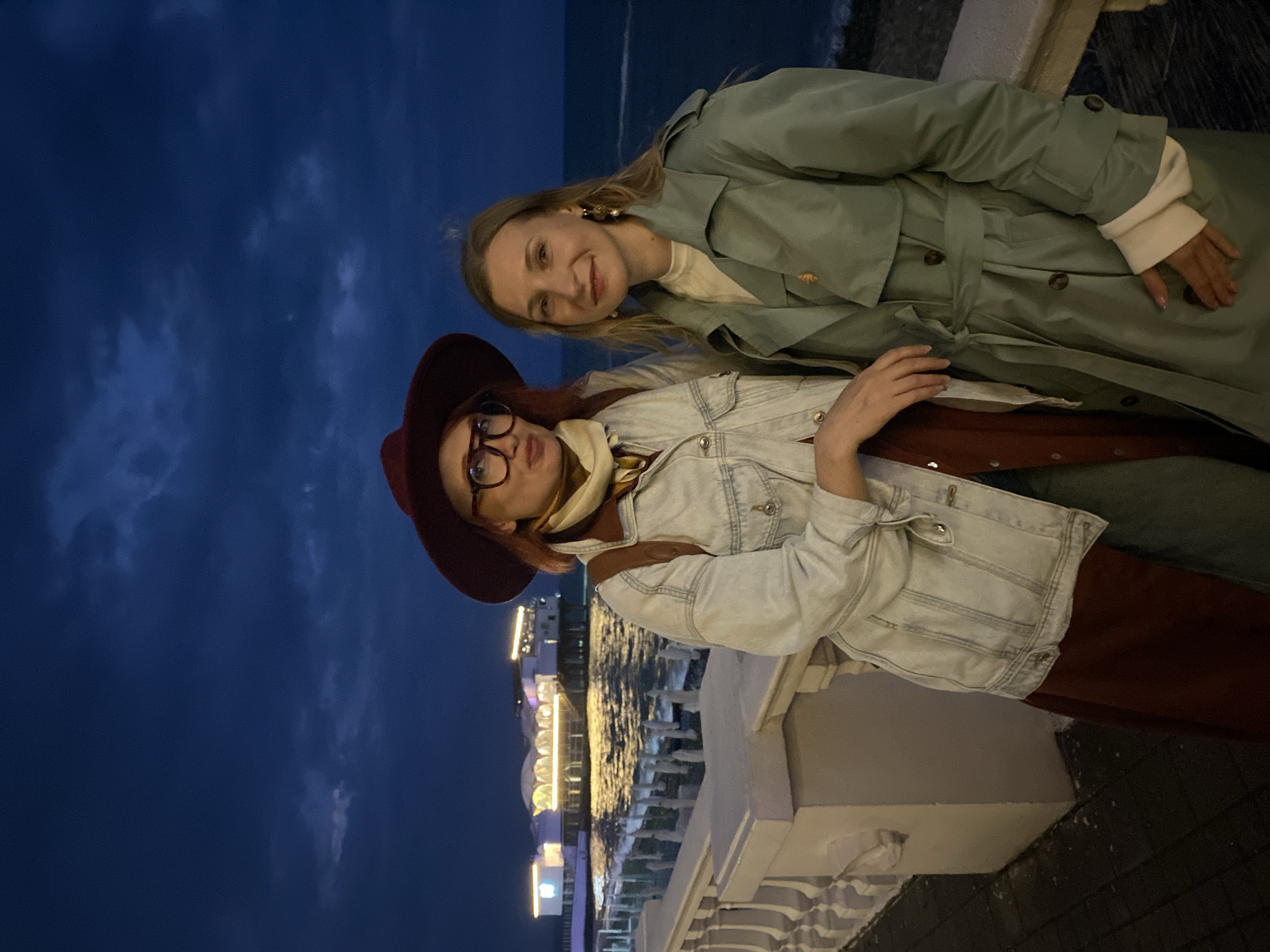 Evening photography session captures Sochi pier nighttime scene