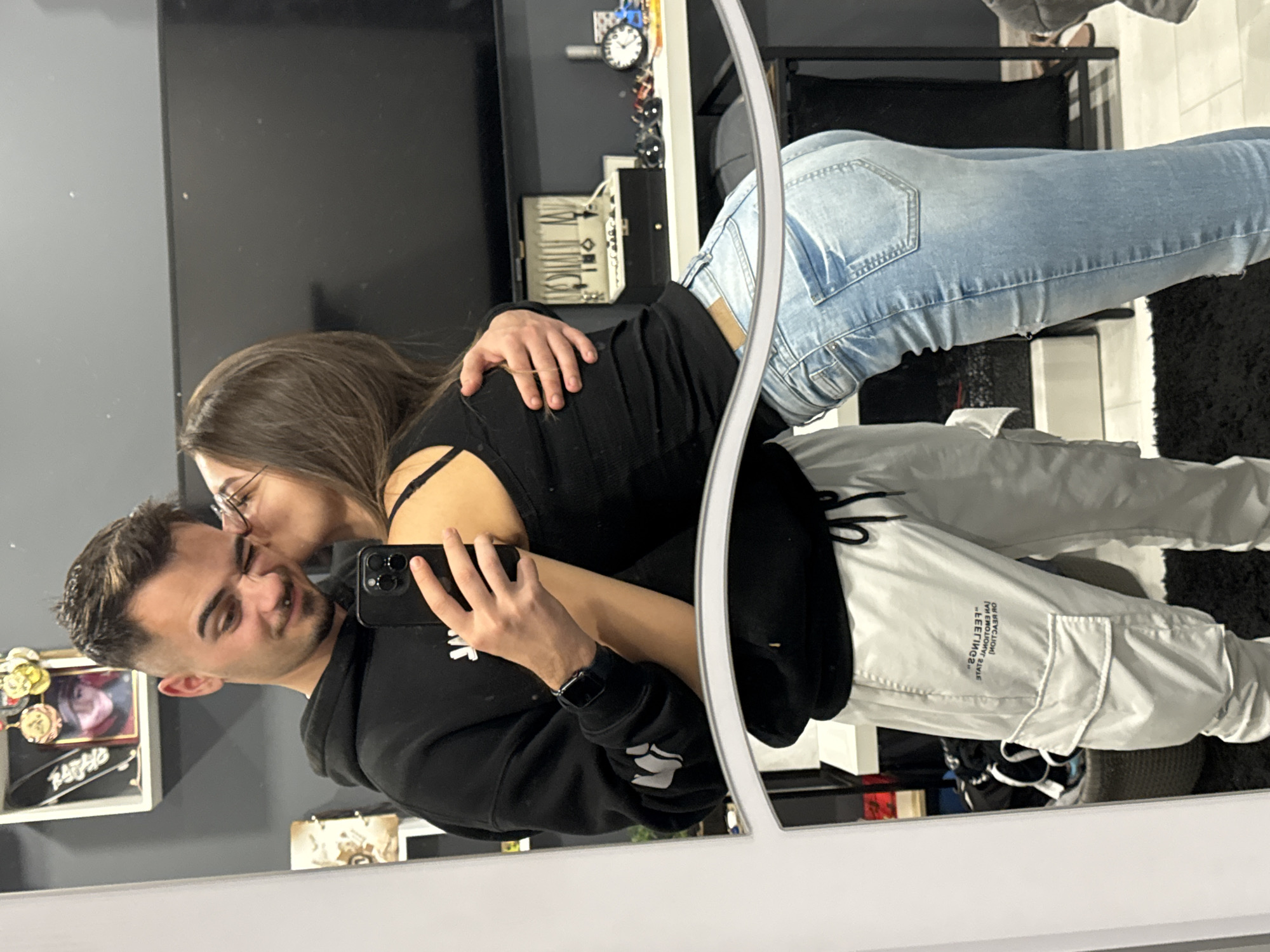 Couple shares intimate moments in Sofia apartment