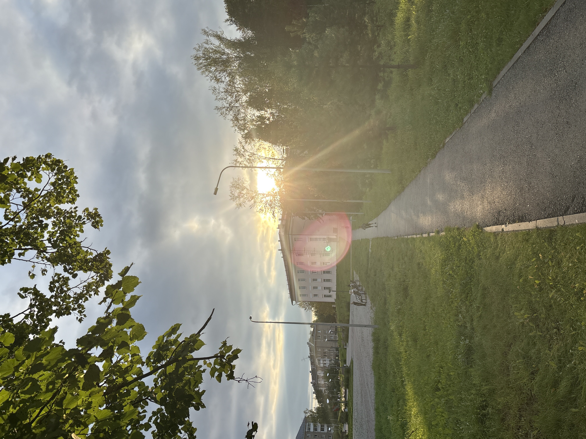 Afternoon walk through a Krasnokamsk park and public square