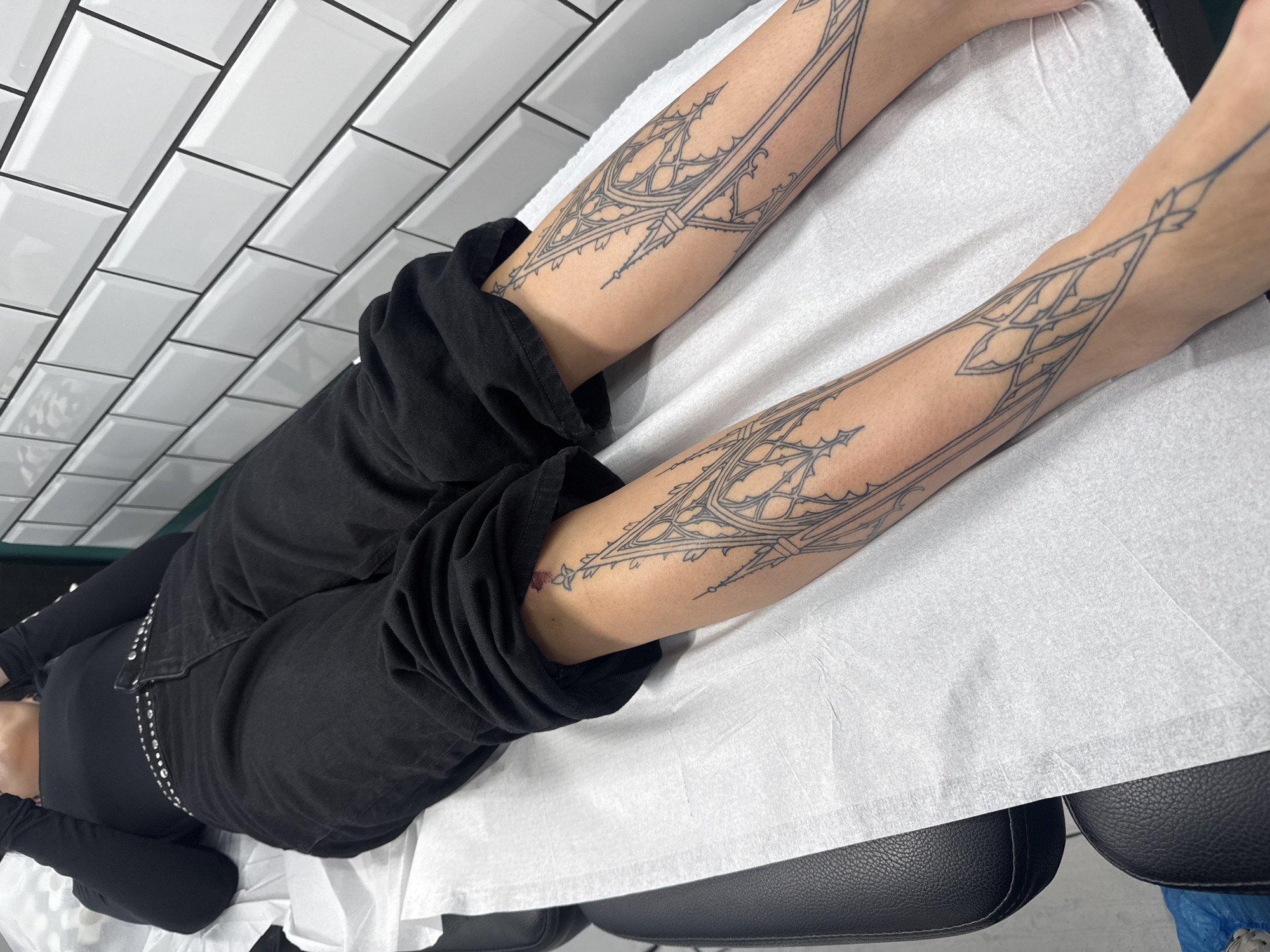 Sofia resident documents tattoo session and city exploration