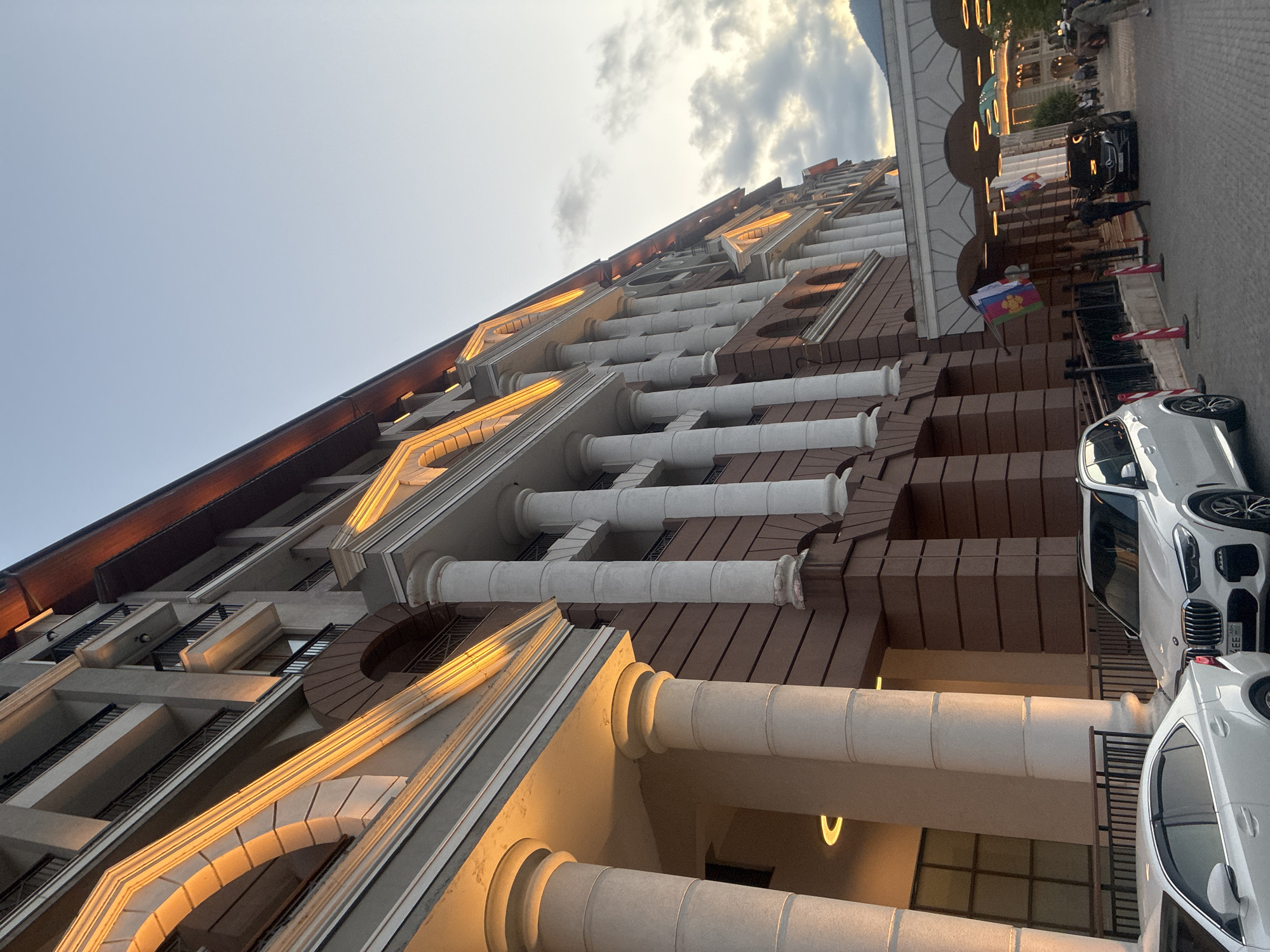 Evening stroll through Estosadok's hotel and mountain district