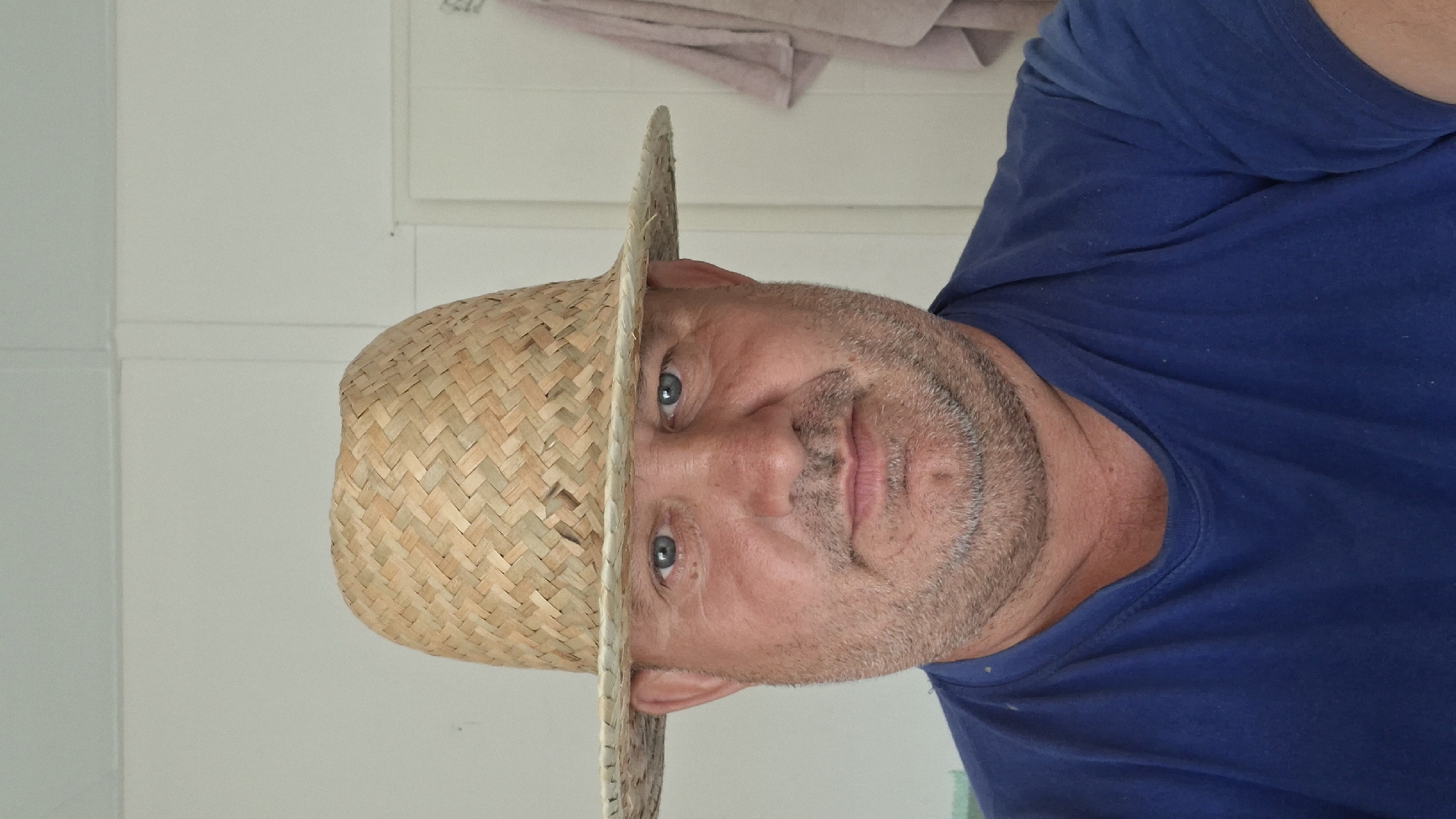 Selfie series in a straw hat, Hîncești, Moldova