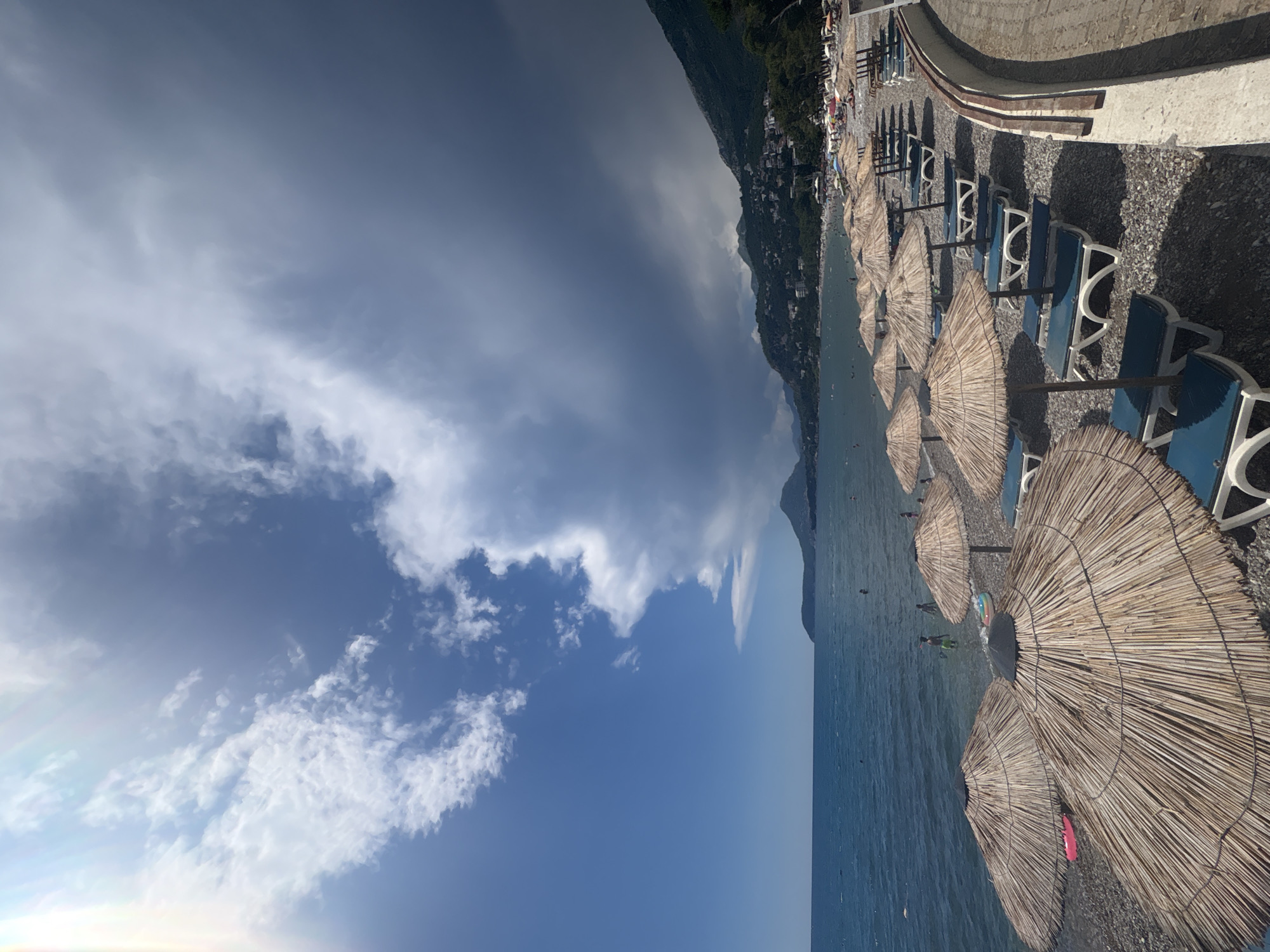 Lazy afternoon on the Adriatic coast in Bar, Montenegro