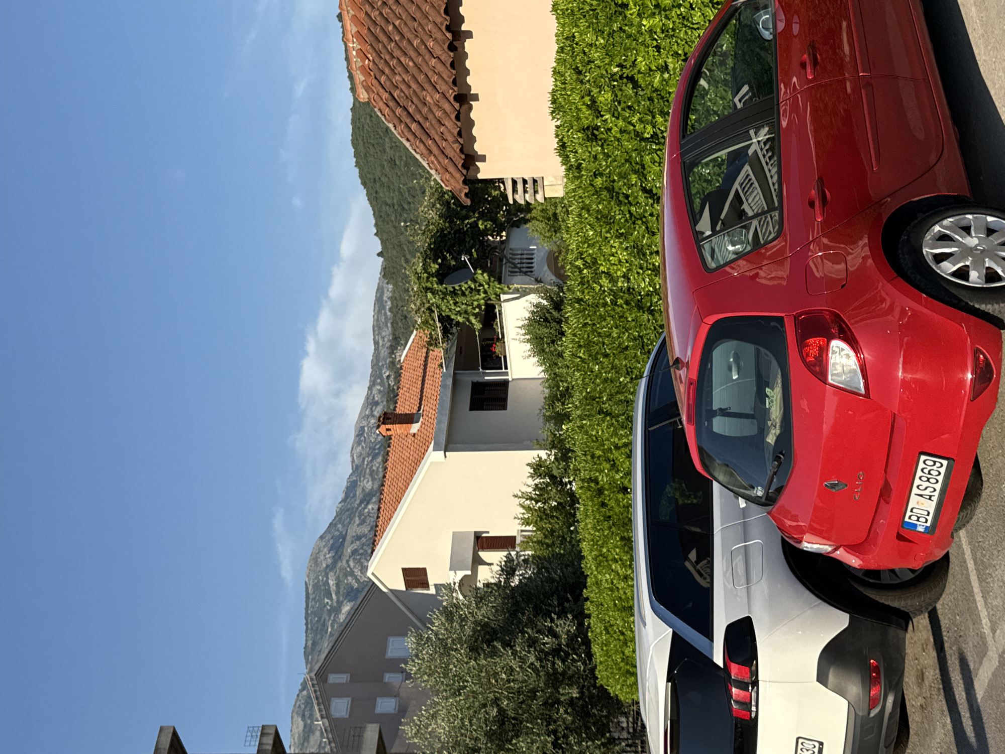 Various vehicles parked across Budva Montenegro residential areas