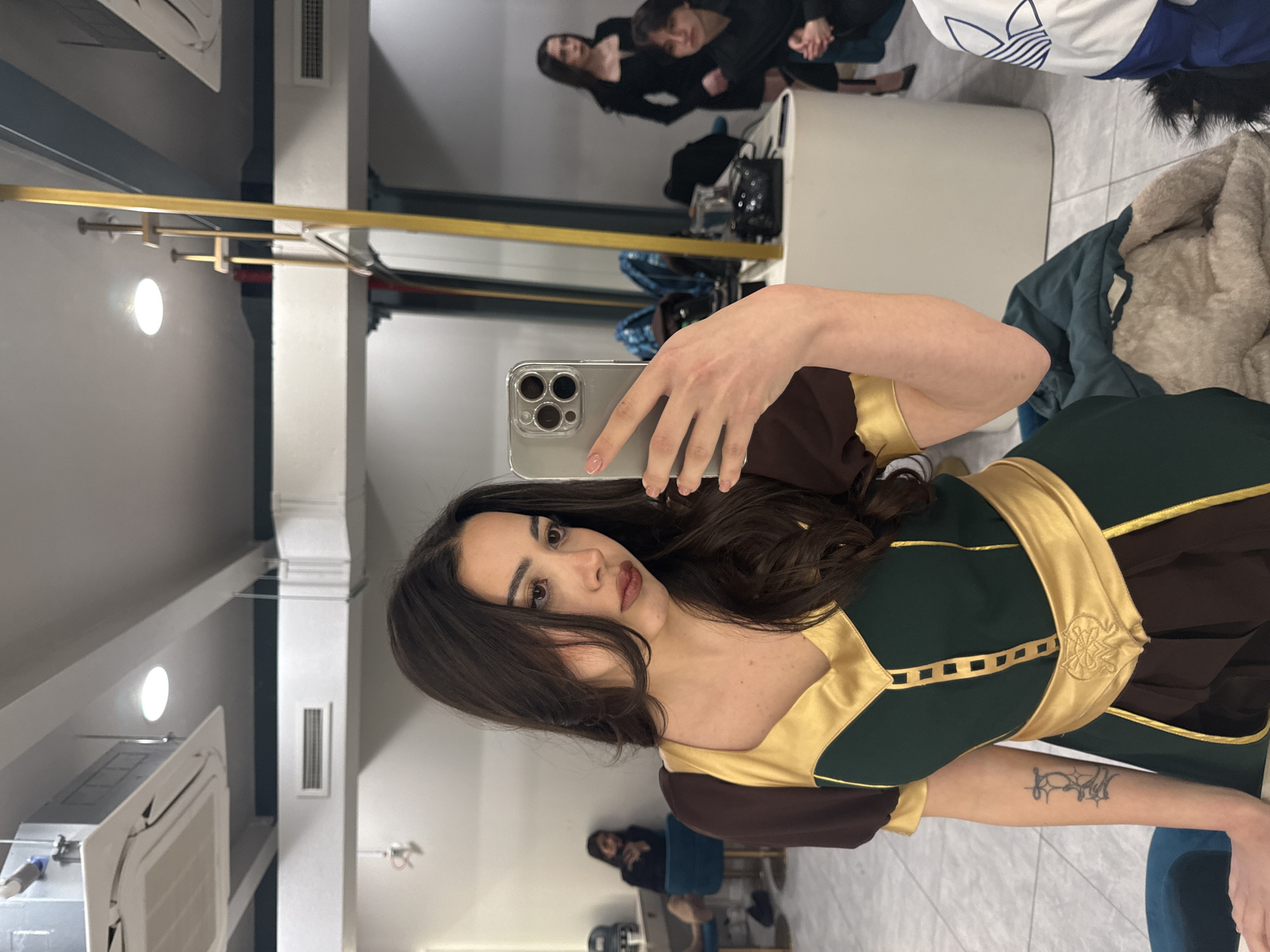 Woman takes selfies in costume around Yerevan