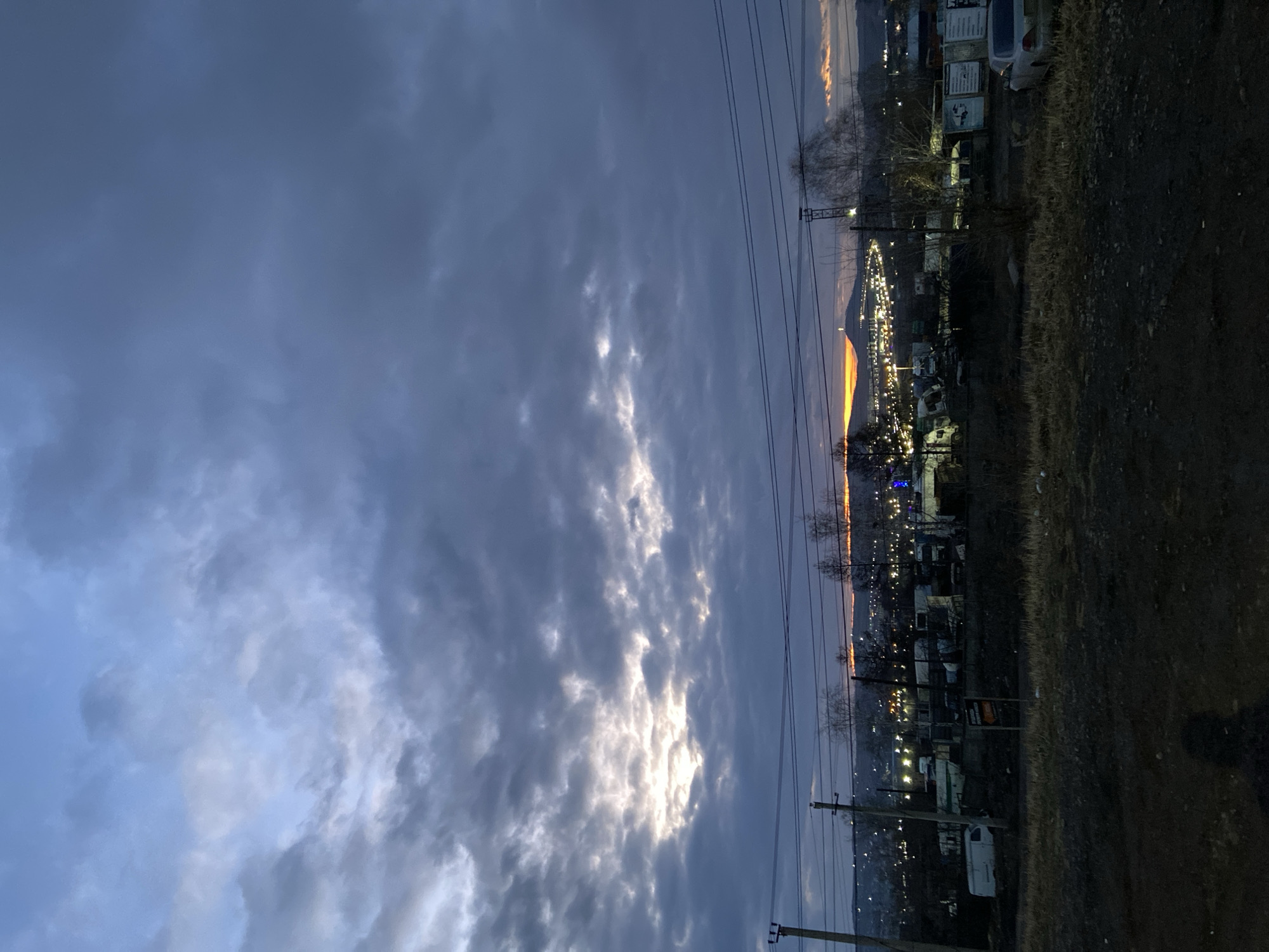 Evening drive documented through Krasnoyarsk streets during twilight hours