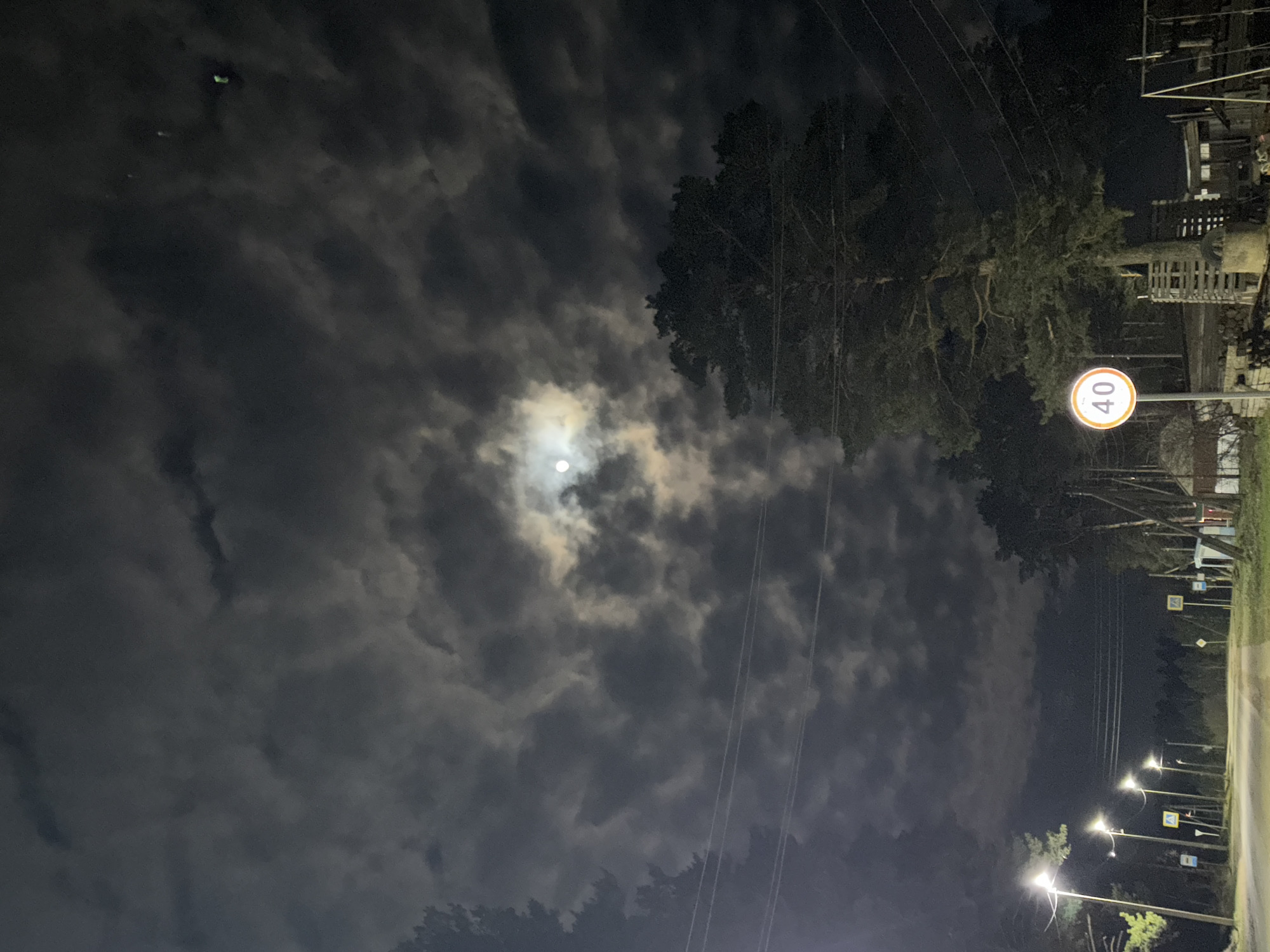Moonlit night scenes captured in Rusalevka, Russia
