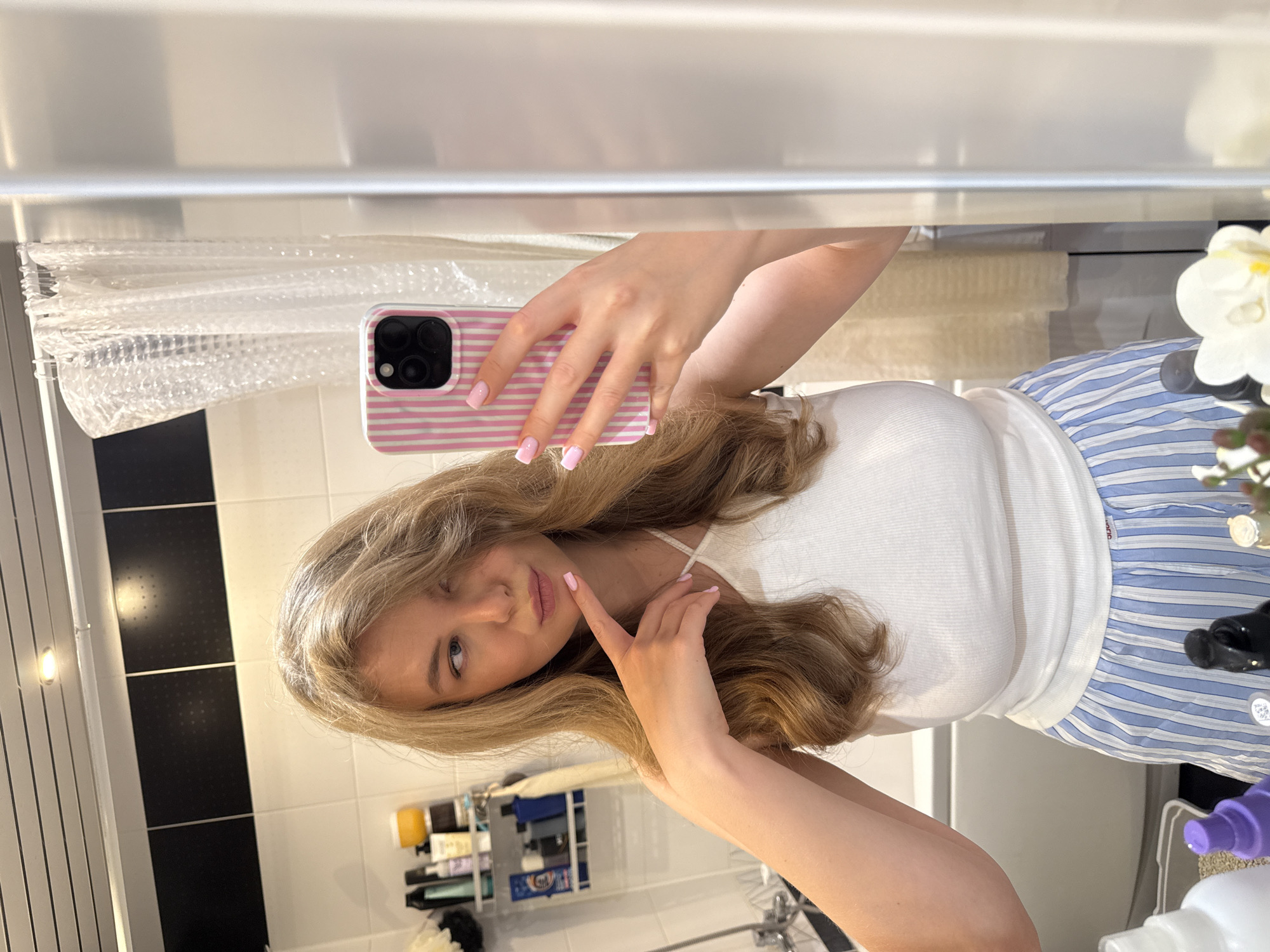 Bathroom mirror selfie series, Vladimir, Russia