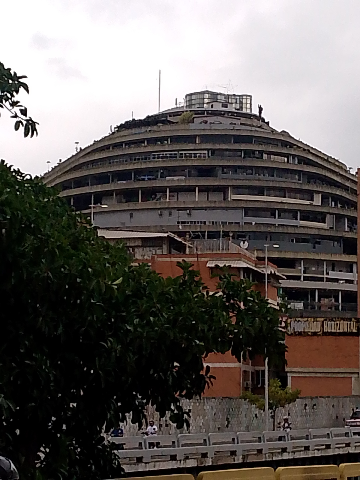CICPC headquarters and surrounding Caracas urban landscape