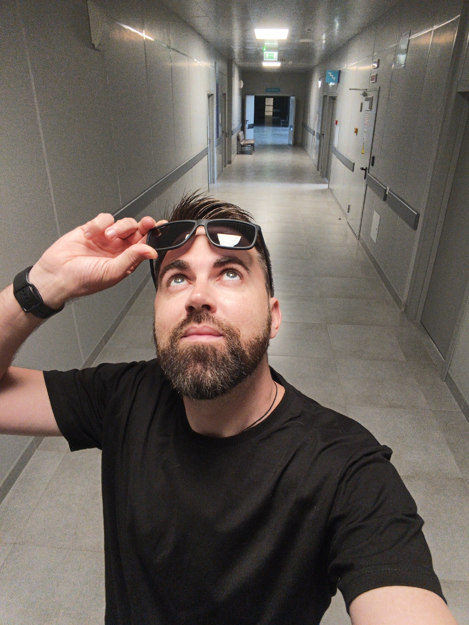 Man captures contemplative selfie in Balaklava district, Ukraine