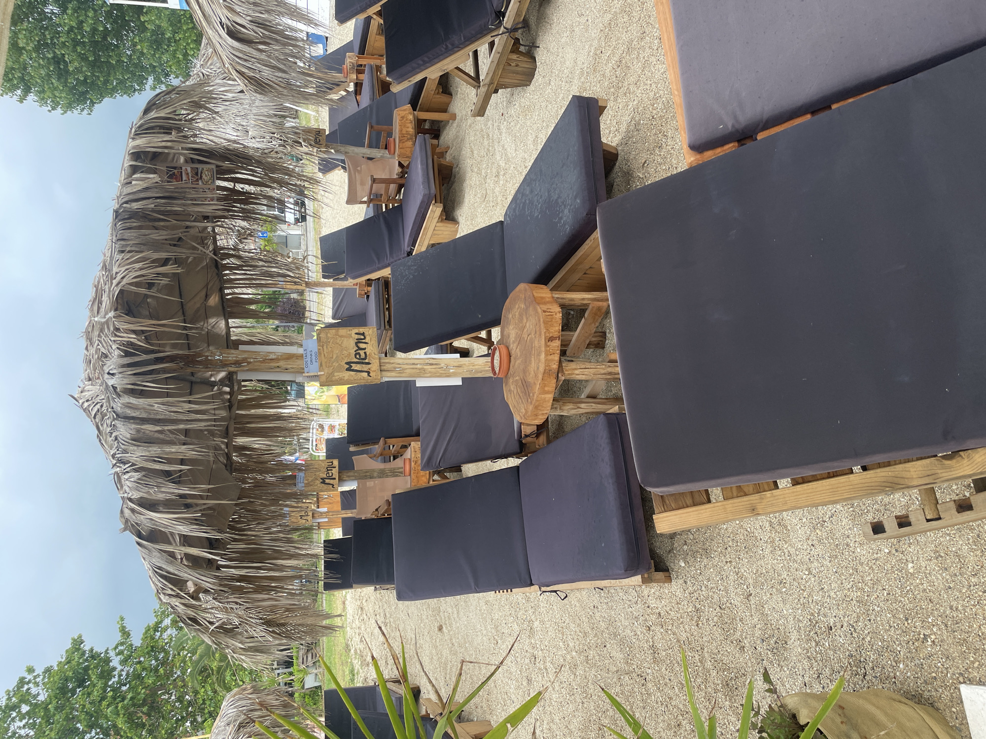 Early morning beach resort scenes captured in Nea Vrasna Greece