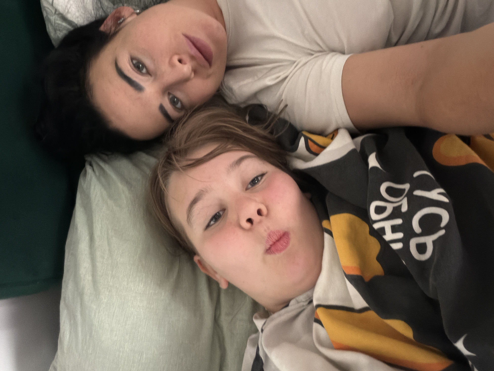 Family morning moments with pet dog in Veliky Novgorod