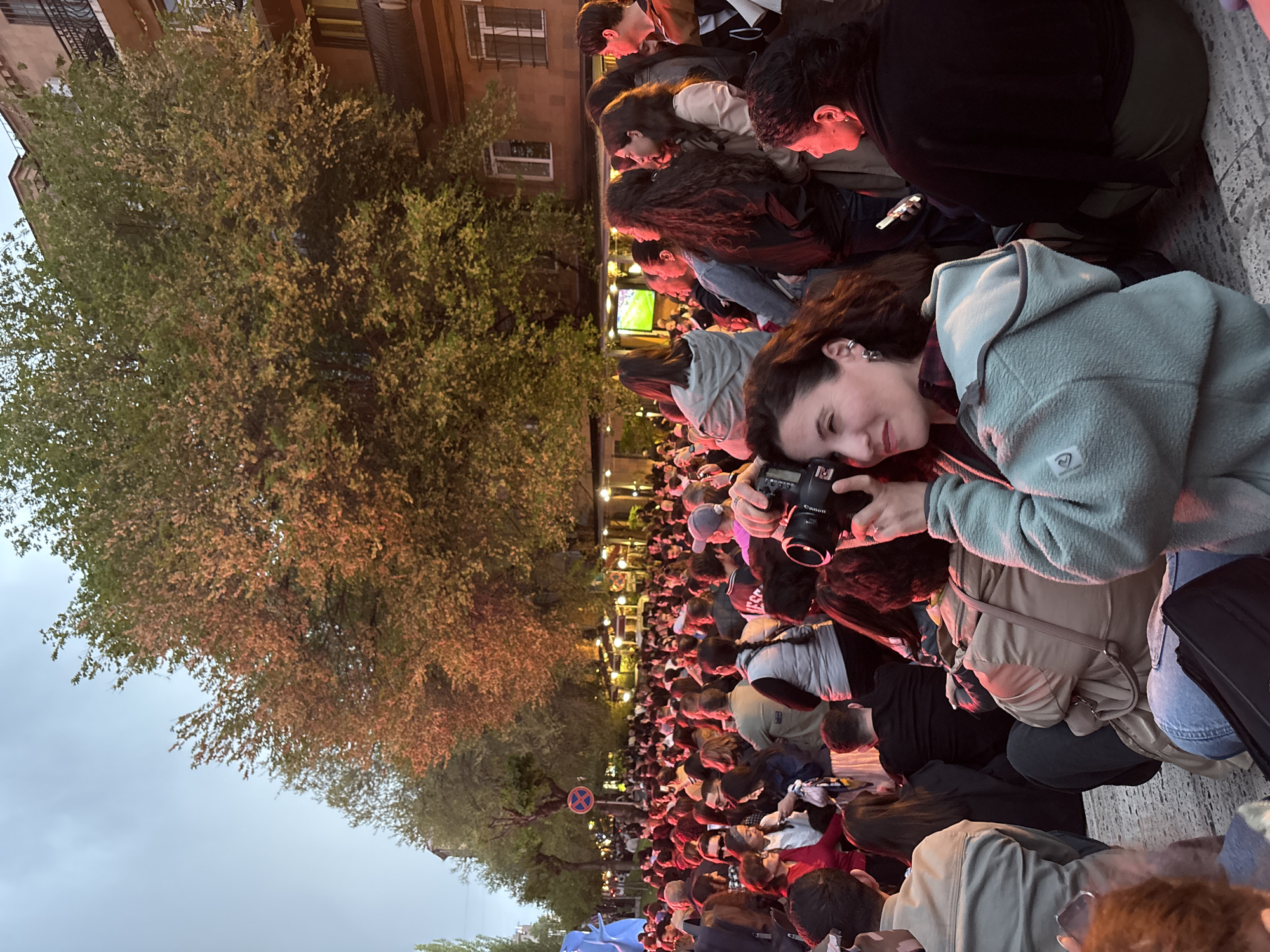 Large crowd gathers in Yerevan public square