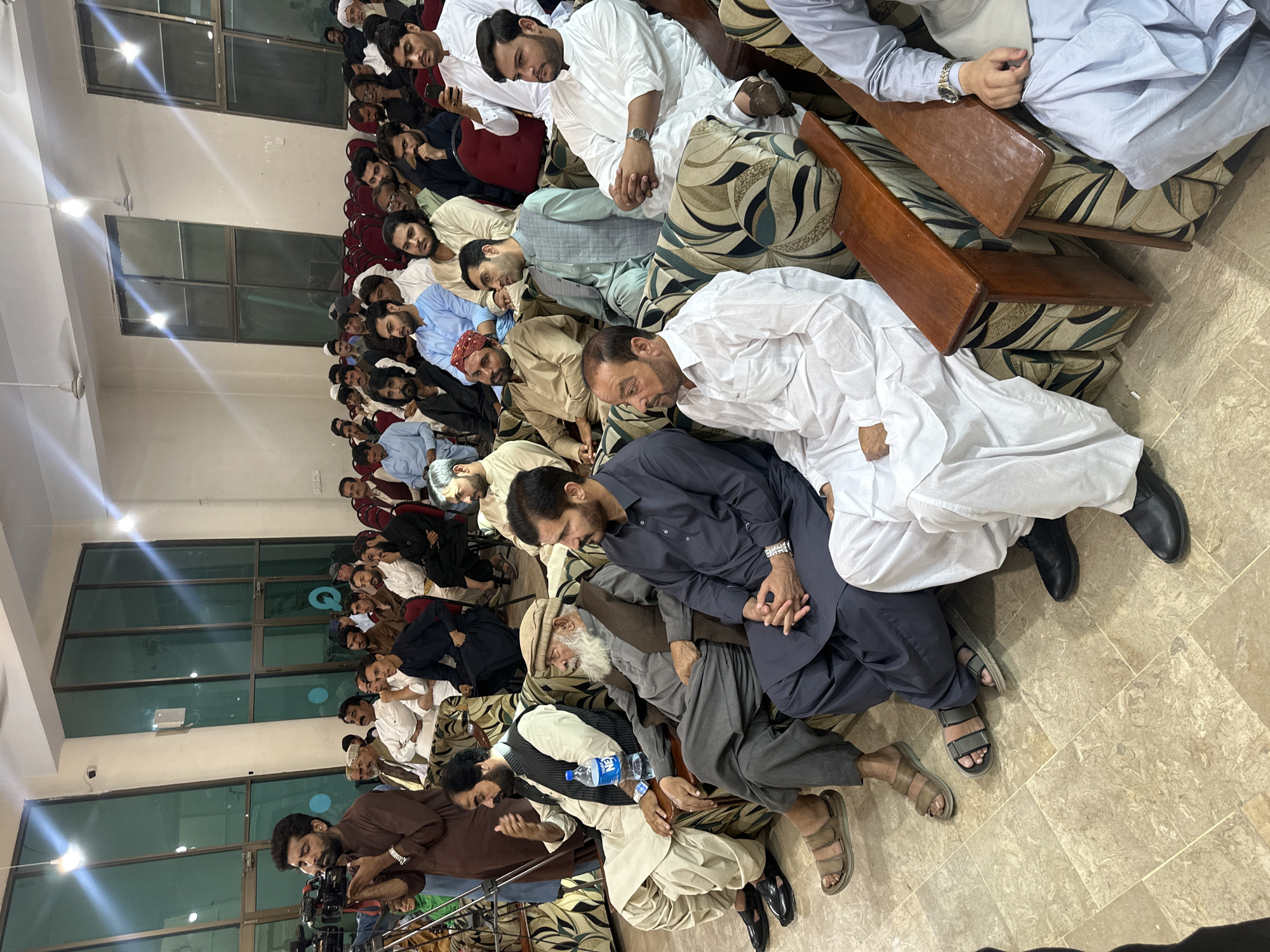 Traditional gathering recorded at indoor meeting in Quetta