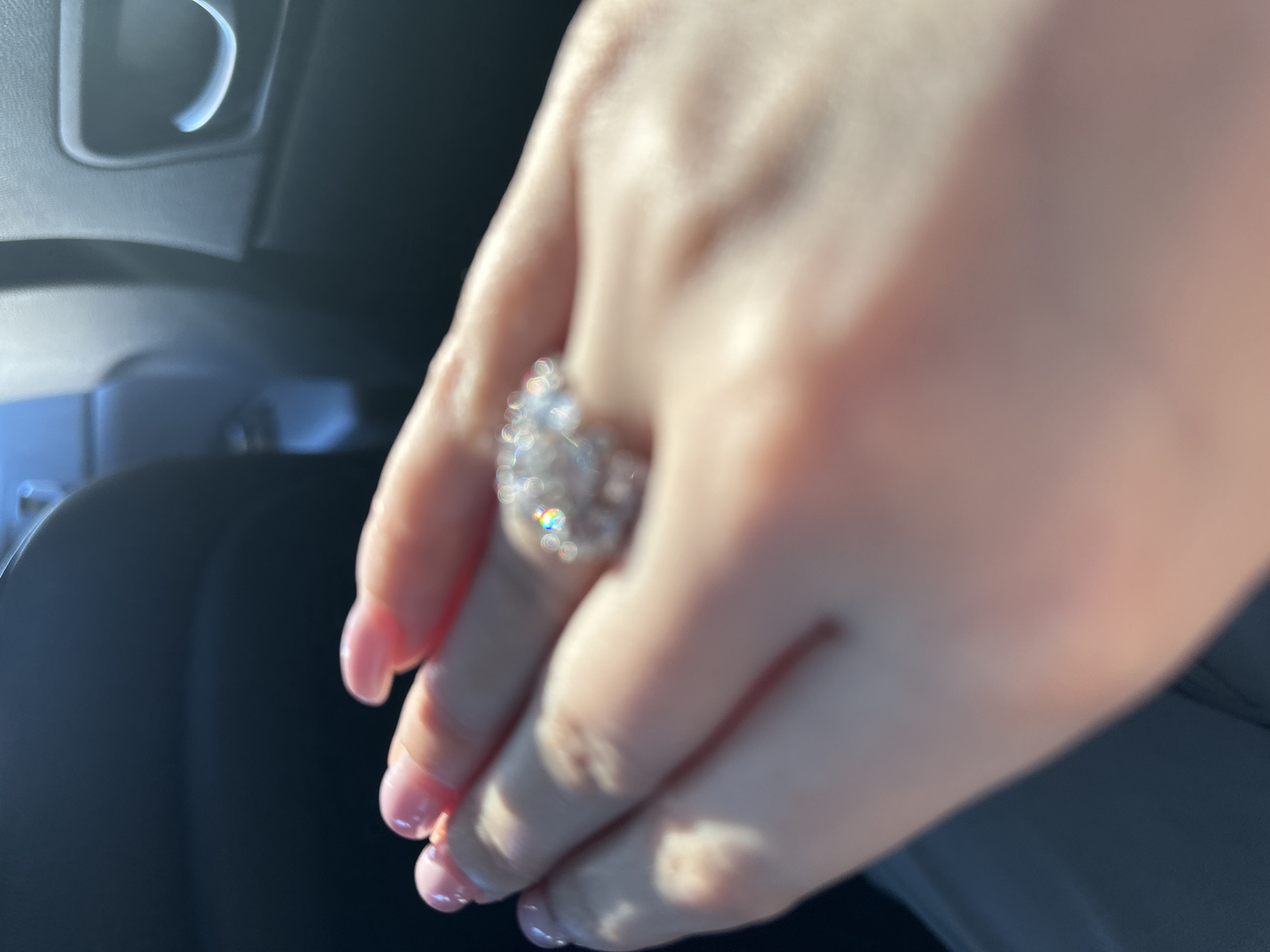 Decorative ring photographed in early morning hours, Russia