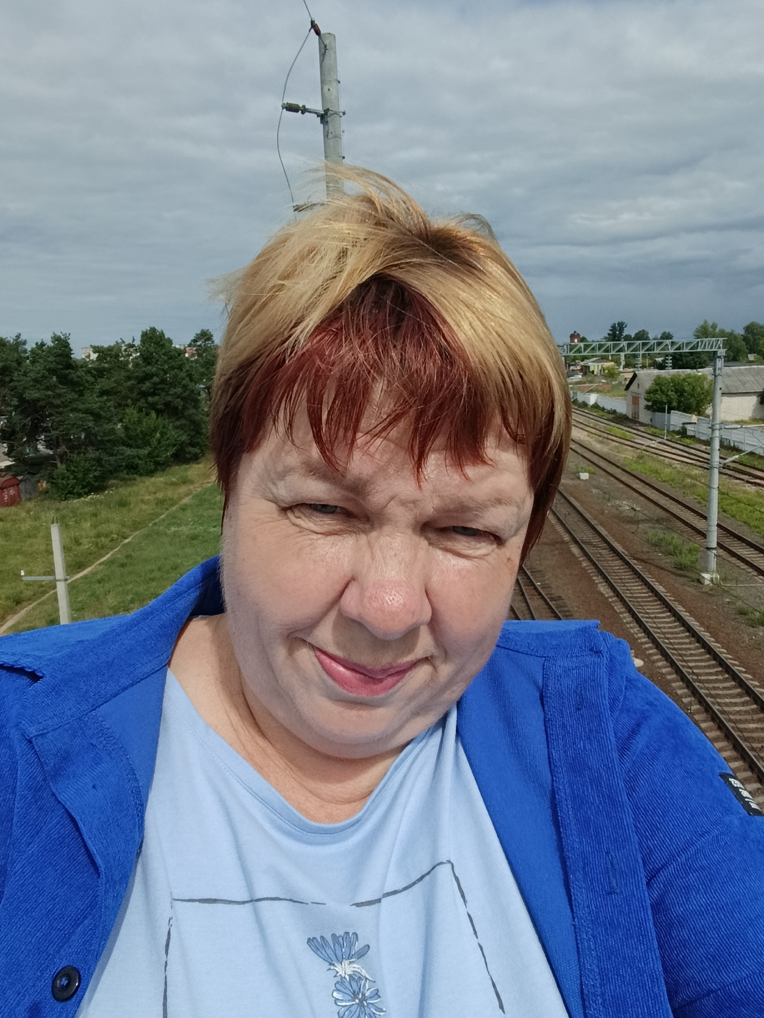 Outdoor selfie in Svietlahorsk, Belarus on a July afternoon.