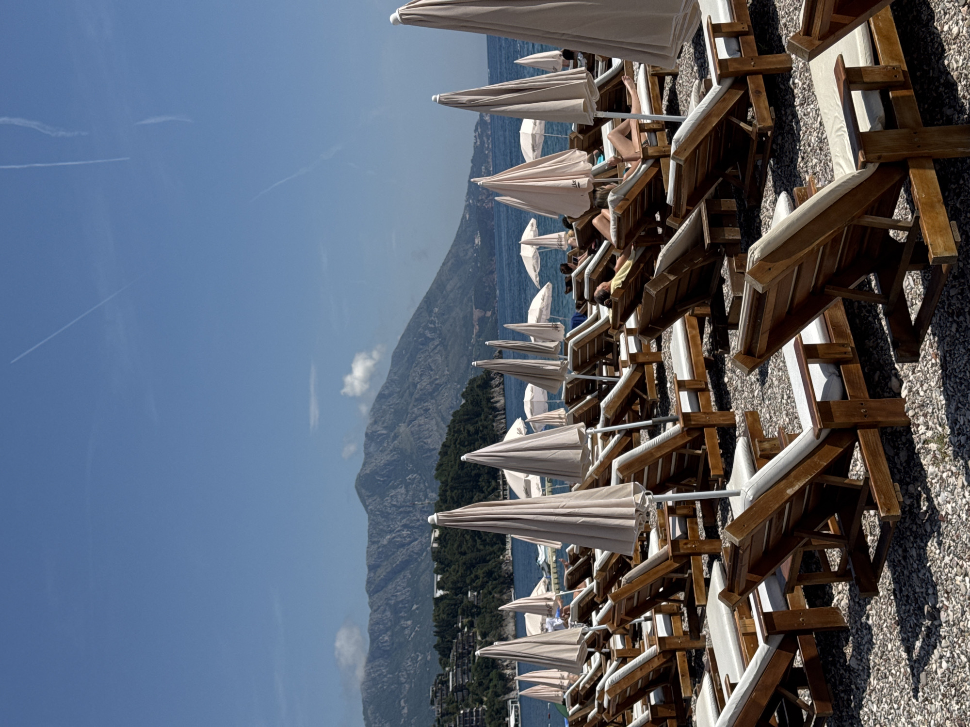 Tourist captures typical beach day scenes in Budva, Montenegro