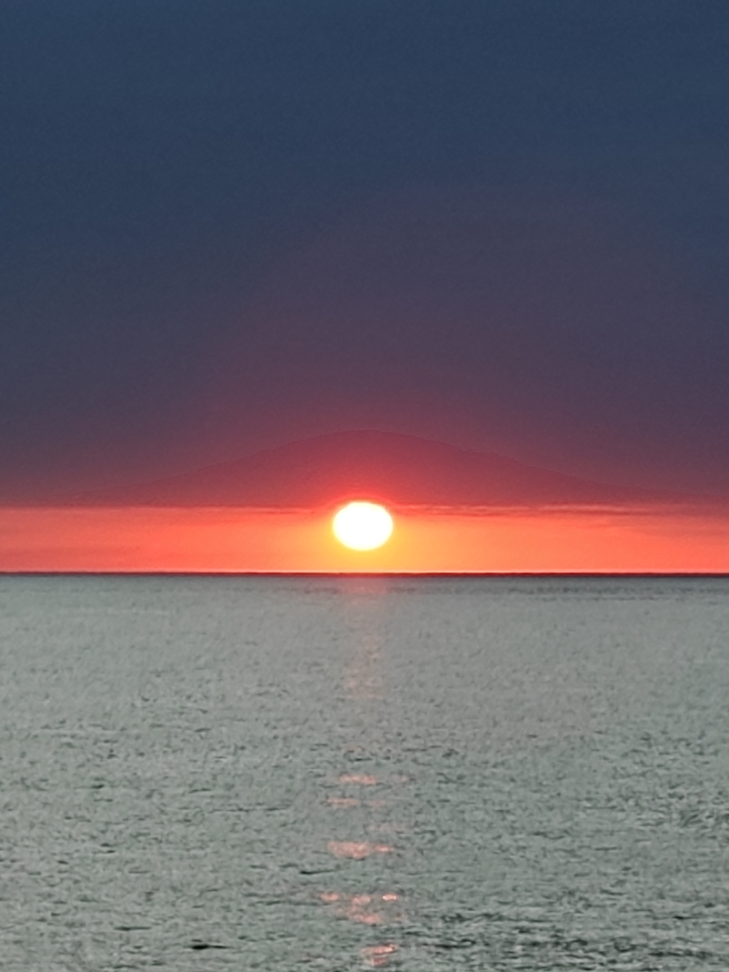 Dramatic sunset captured over Black Sea near Kobuleti, Georgia