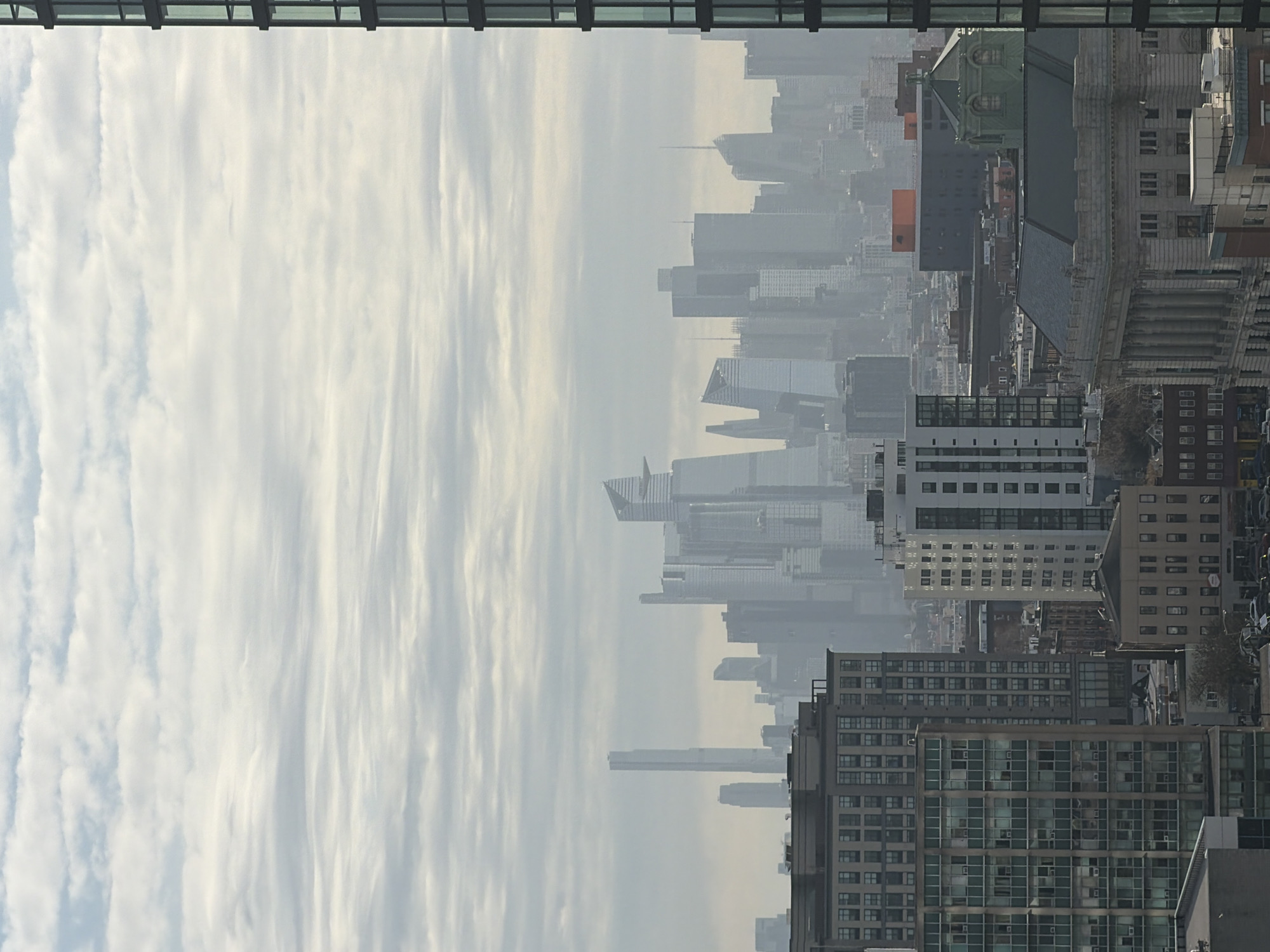 Elevated view captures Jersey City's diverse urban skyline