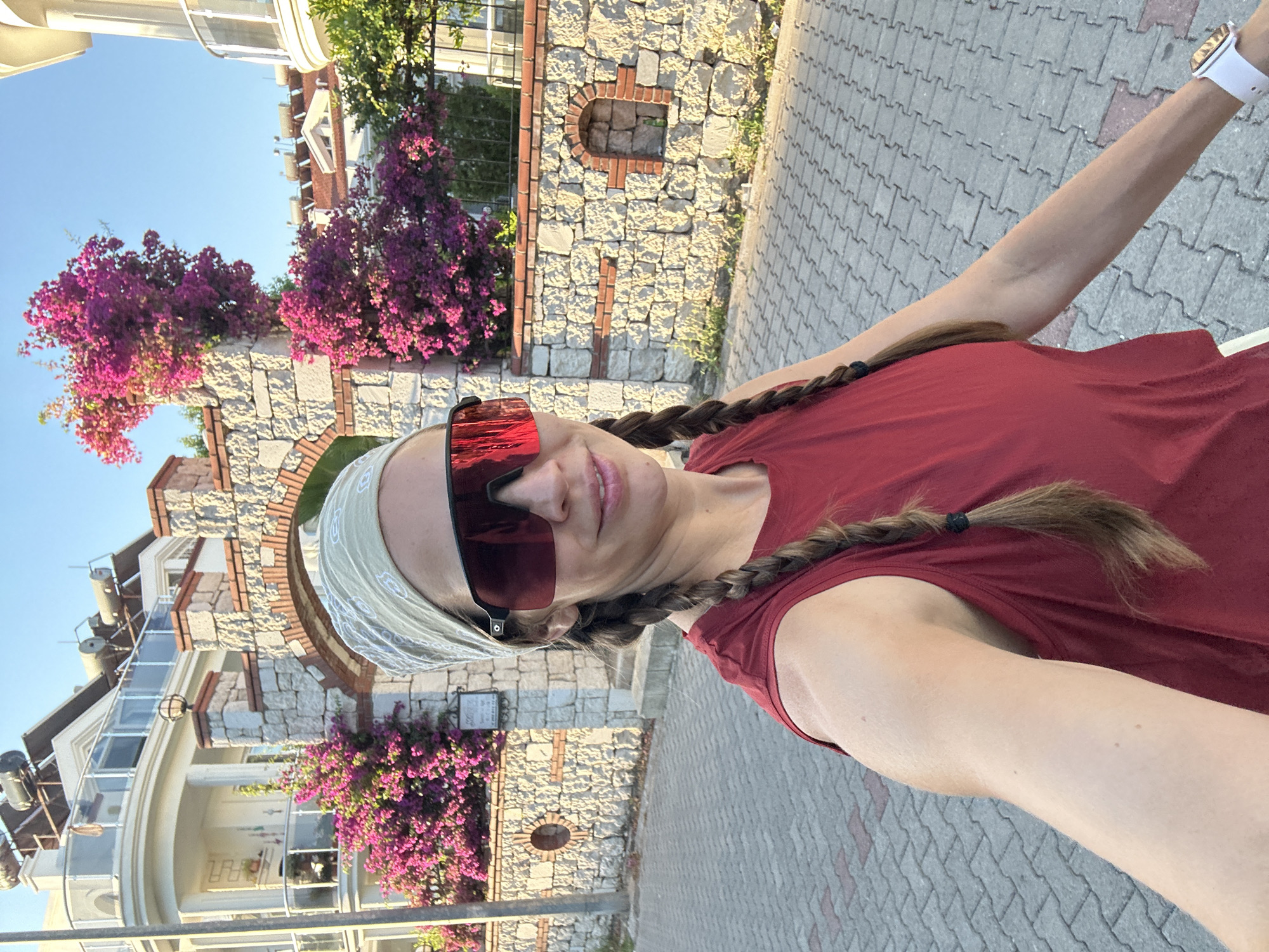 Strolling and selfies among Fethiye's bougainvillea-covered streets