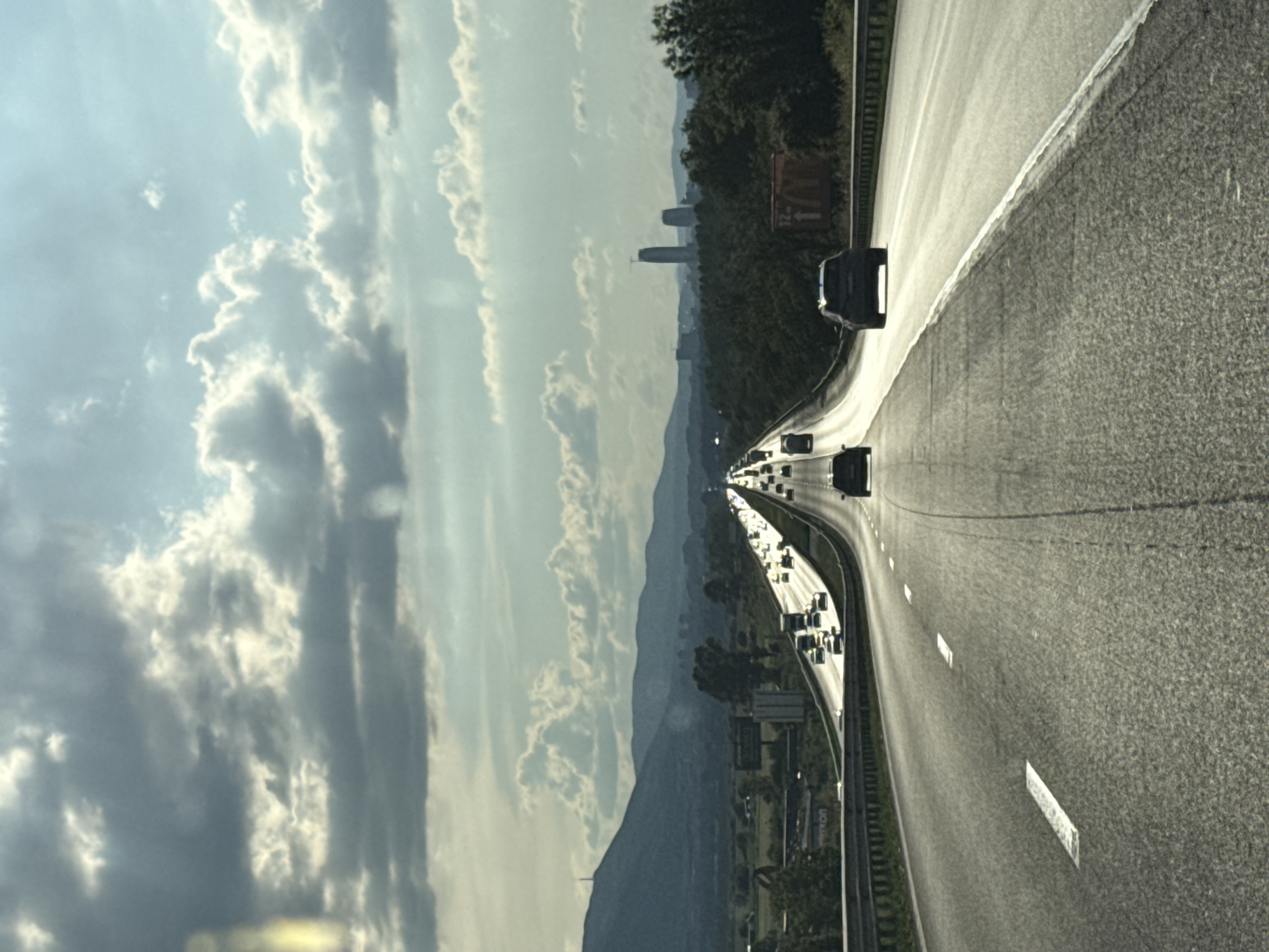 Highway traffic flows normally in Lozen, Bulgaria