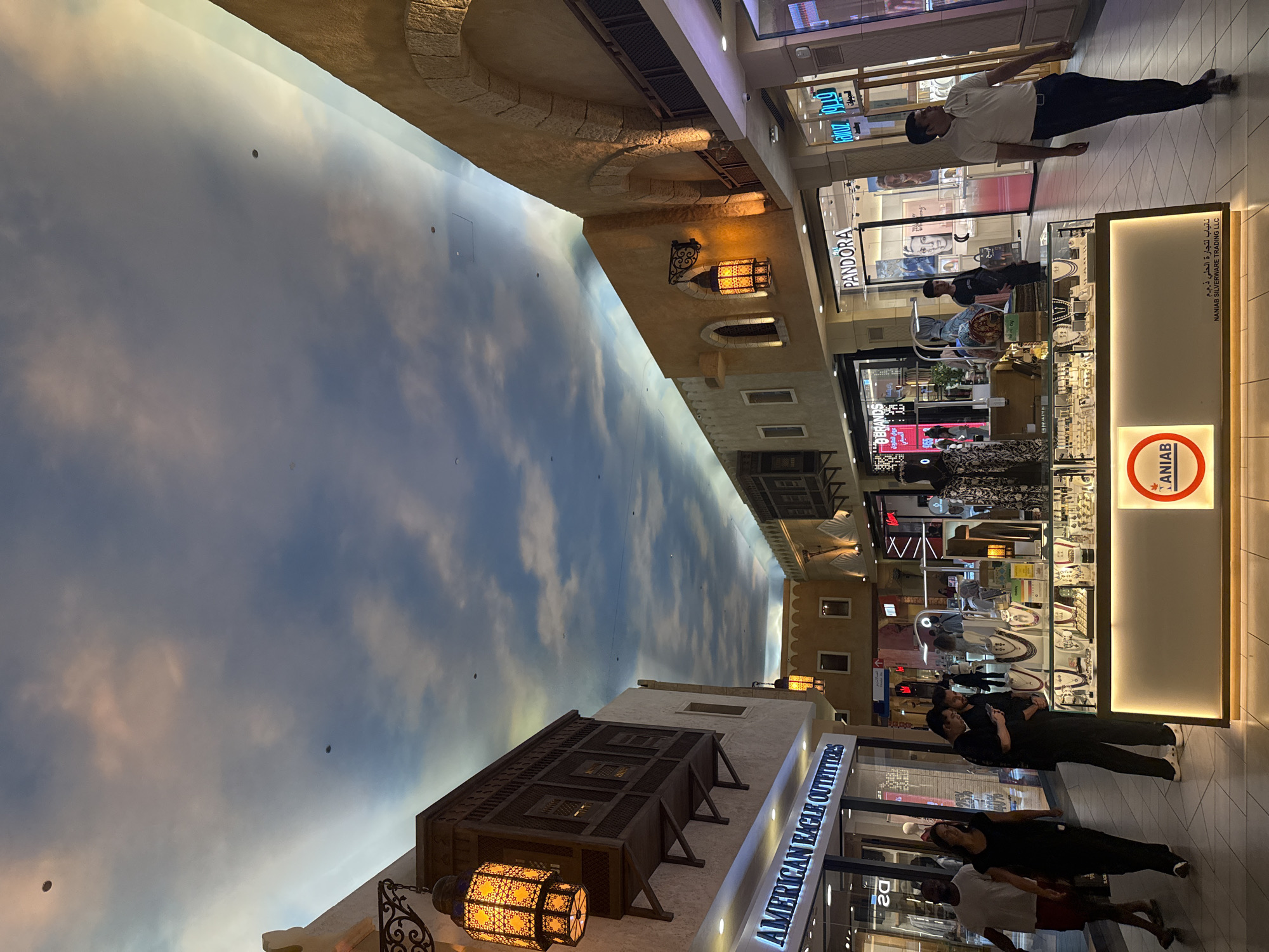 Inside Souk Madinat Jumeirah and a nearby Dubai retail store