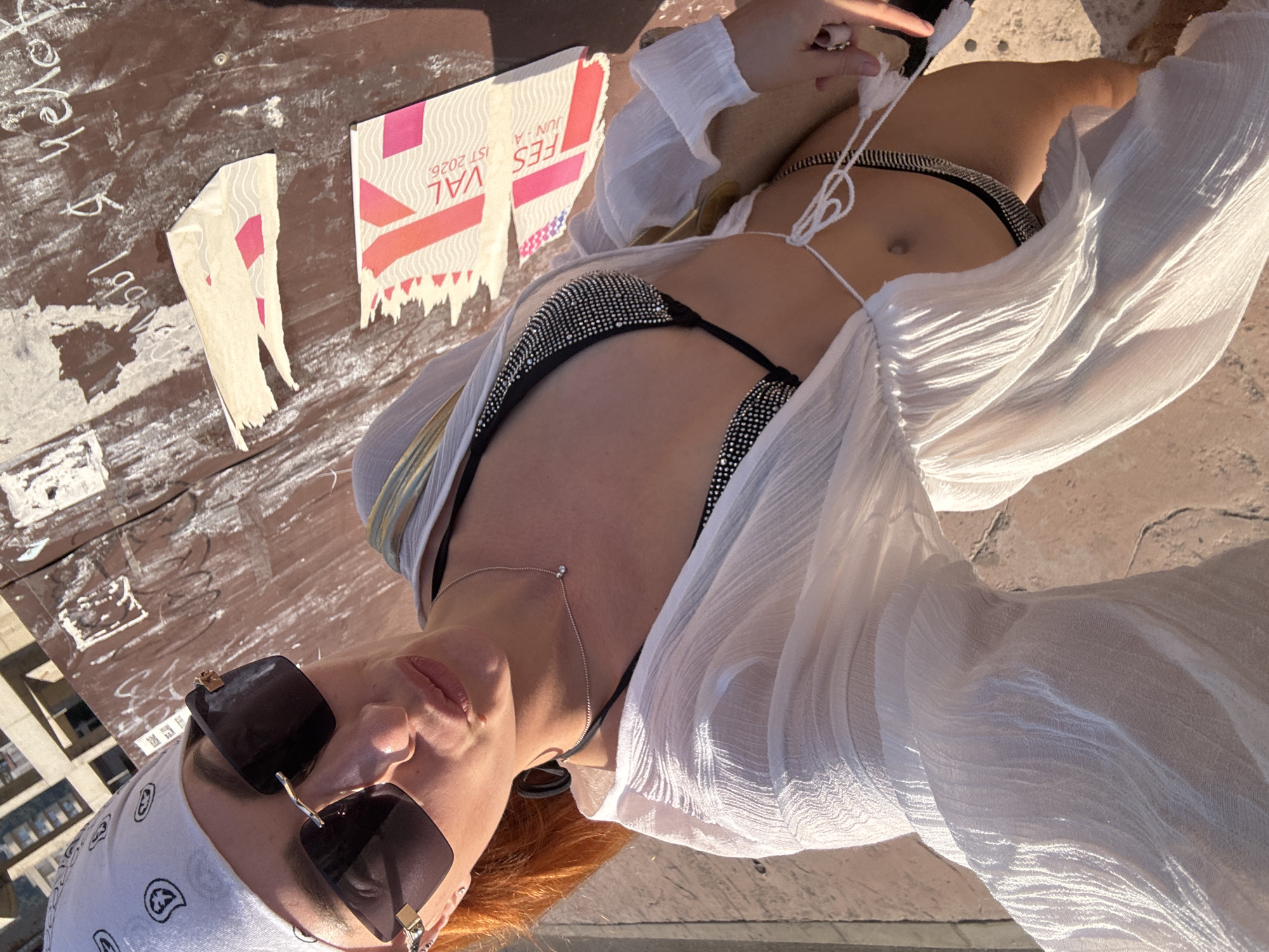 Selfie series in Budva, Montenegro on a sunny July afternoon