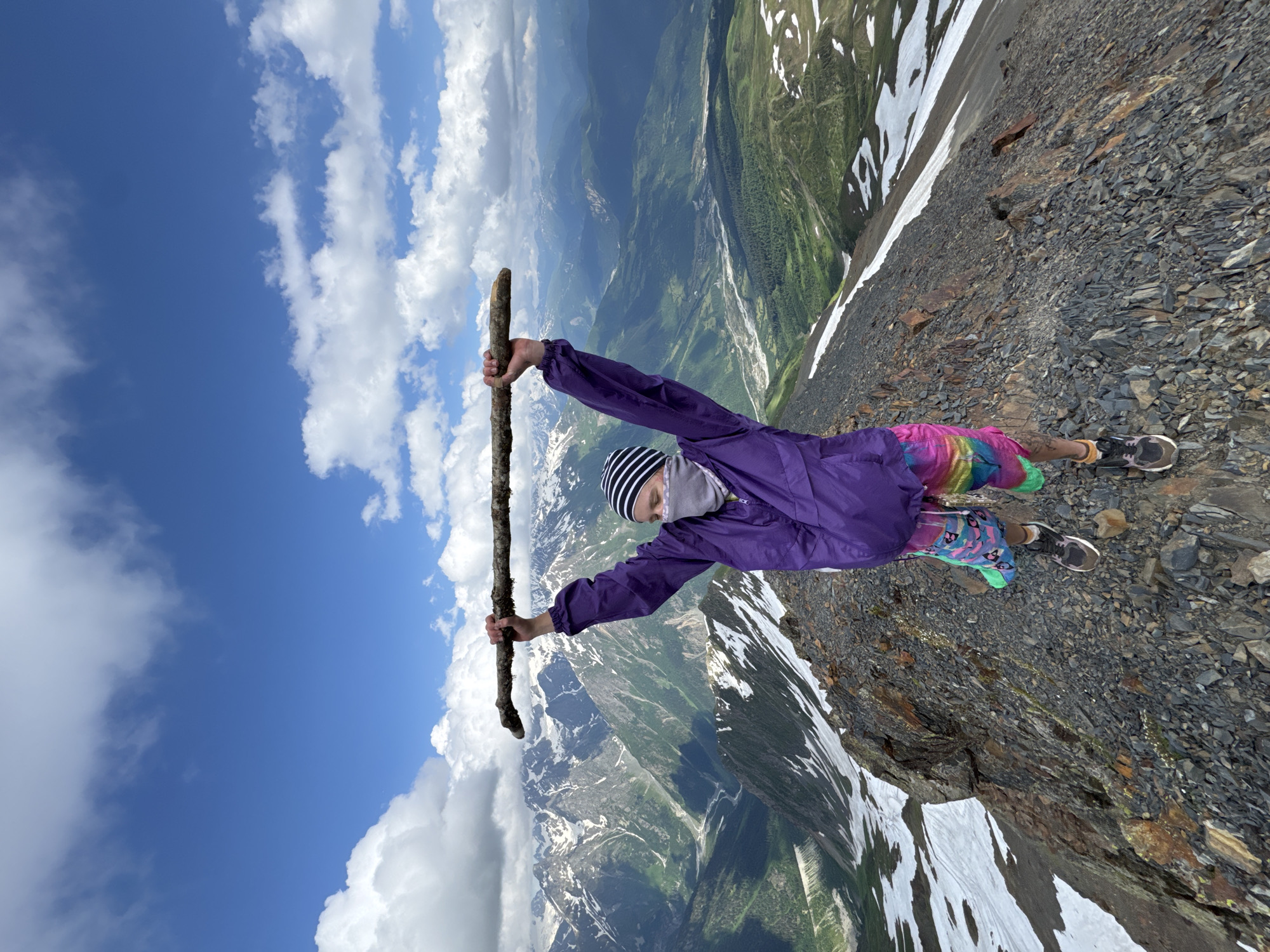 High-altitude ridge hike in the mountains above Mestia, Georgia