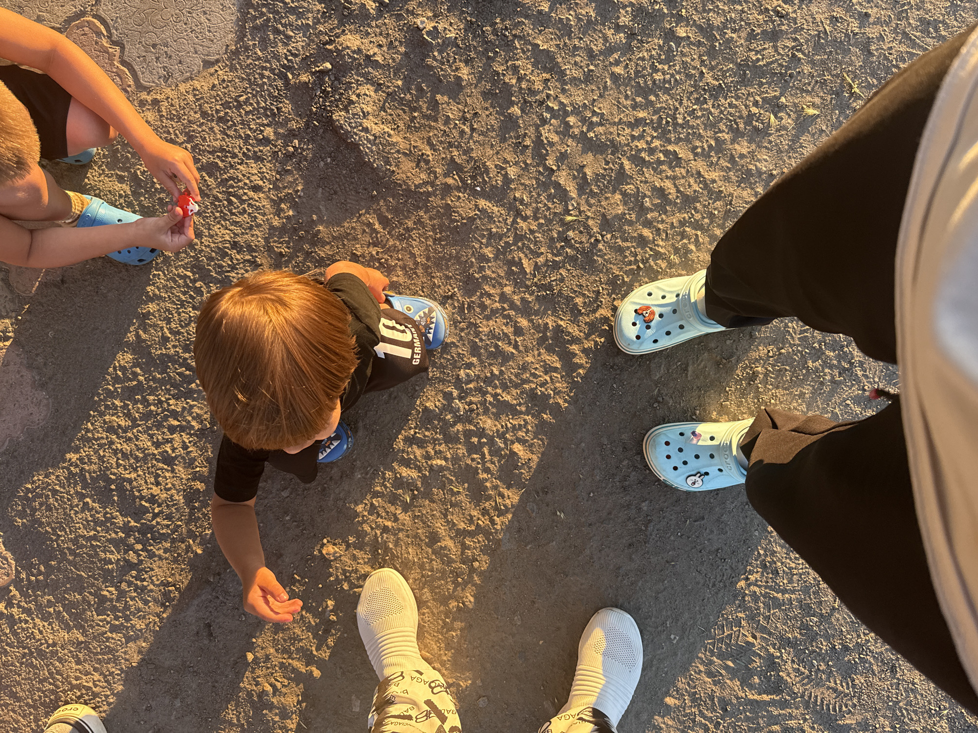 Evening walk through Dnipro neighborhood streets