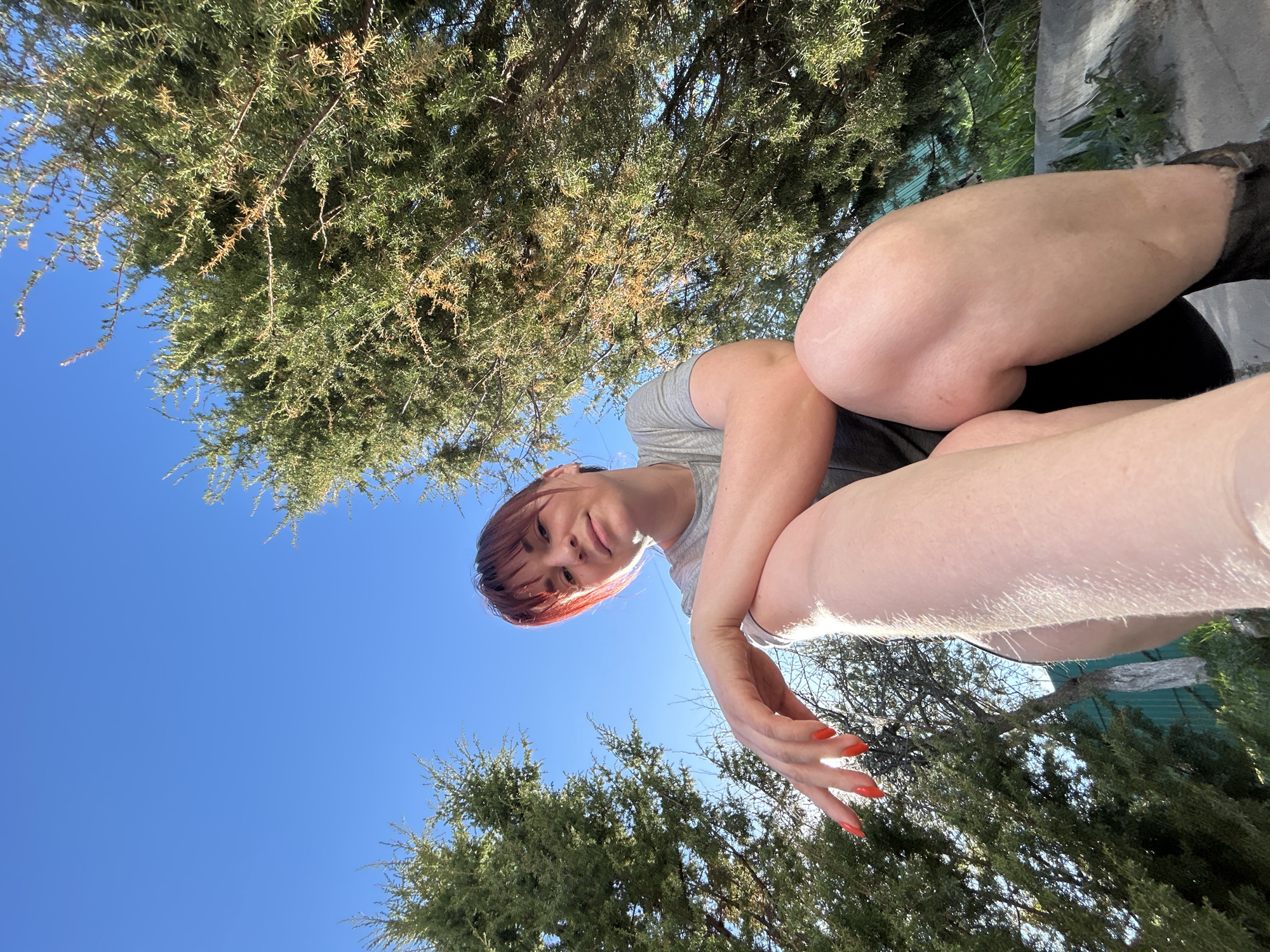 Woman photographed outdoors in sunny Фоки, Russia