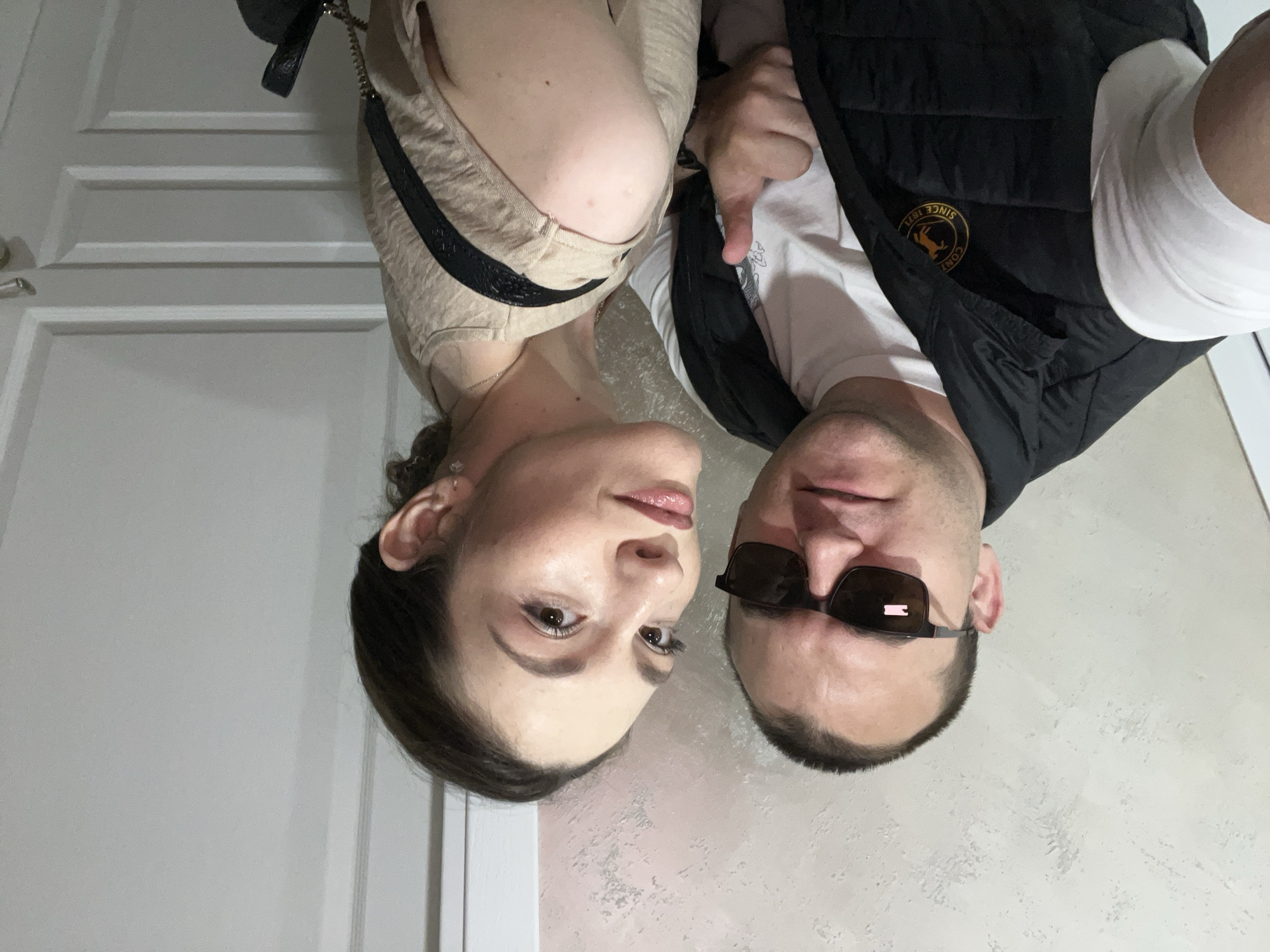 Couple documents morning outing with gray Kia in Bulgaria